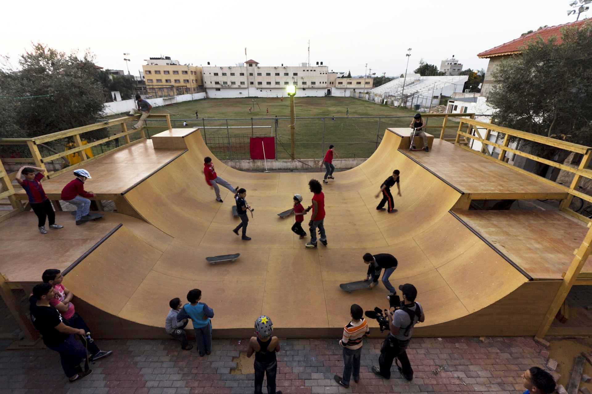 In the West Bank town of Qalqilya skateboarding reigns supreme