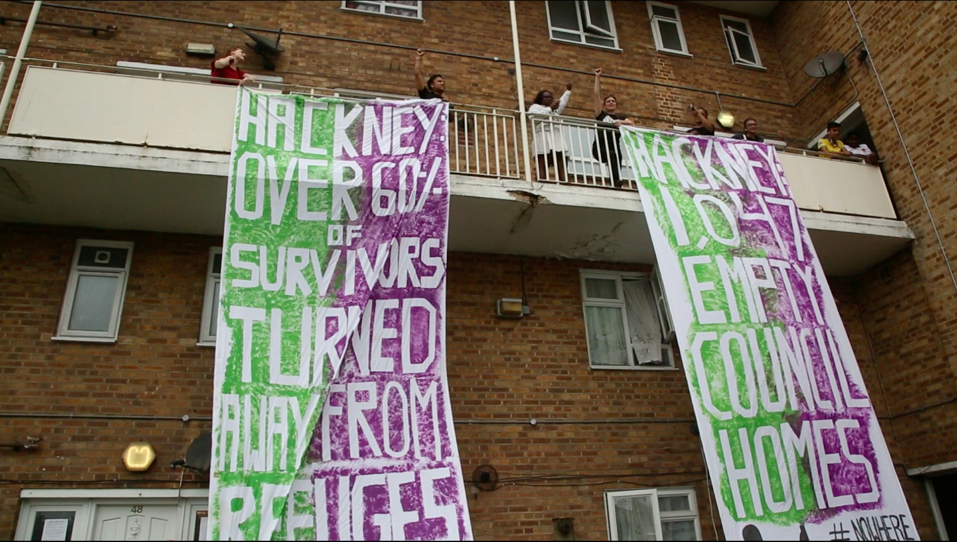 Sisters Uncut occupy empty home to demand action on domestic violence