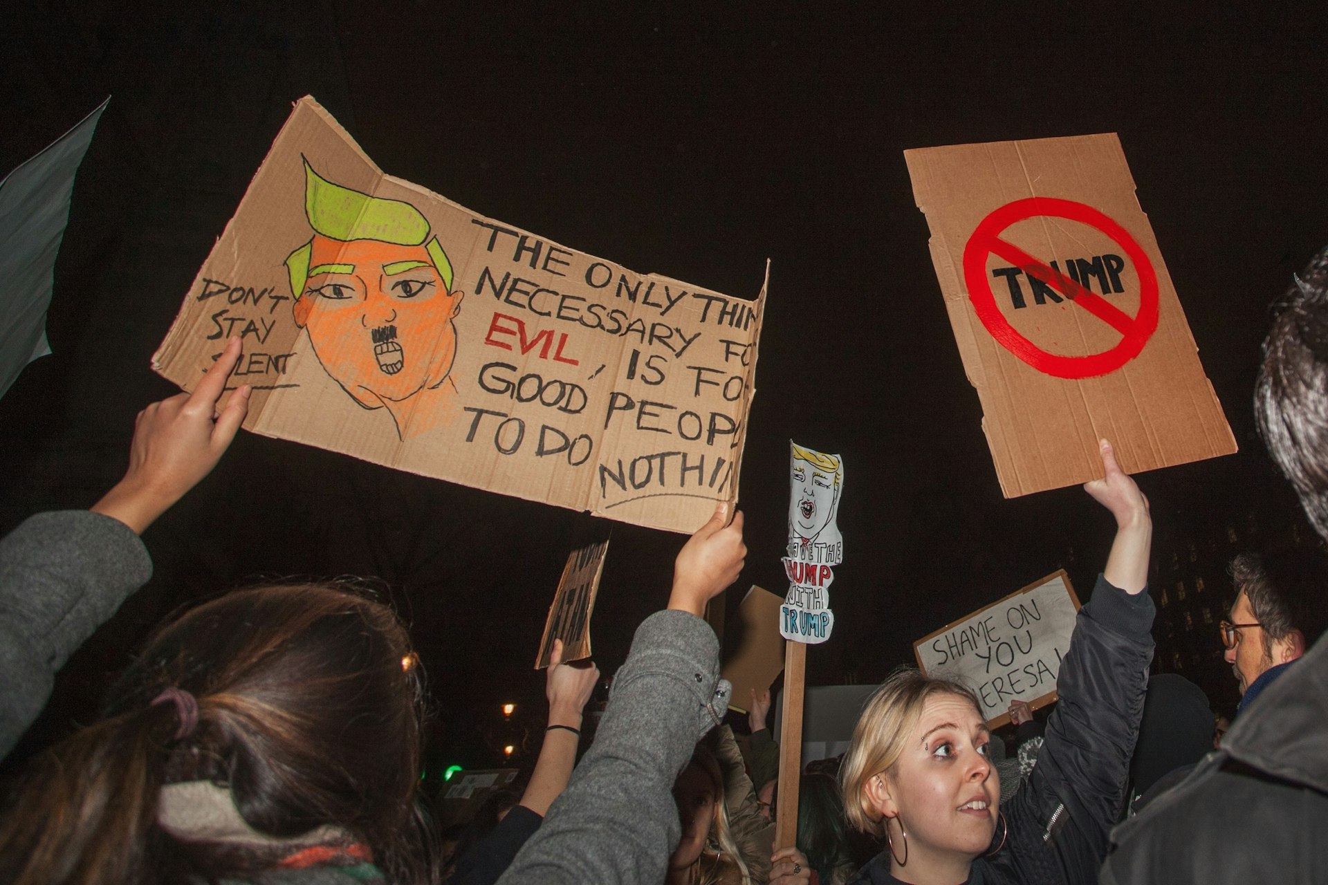The best placards from last night's London #TrumpProtest