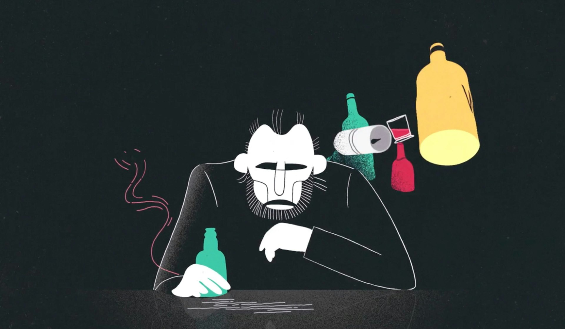 A visual journey through Charles Bukowski’s alcohol-soaked mind