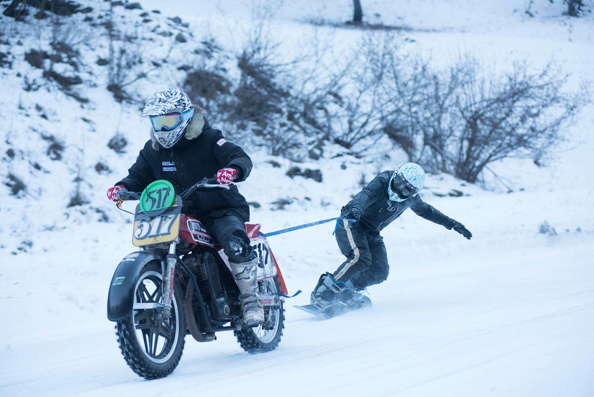 Video: Mad bikers tear it up on the Alpine ice at Snow Quake