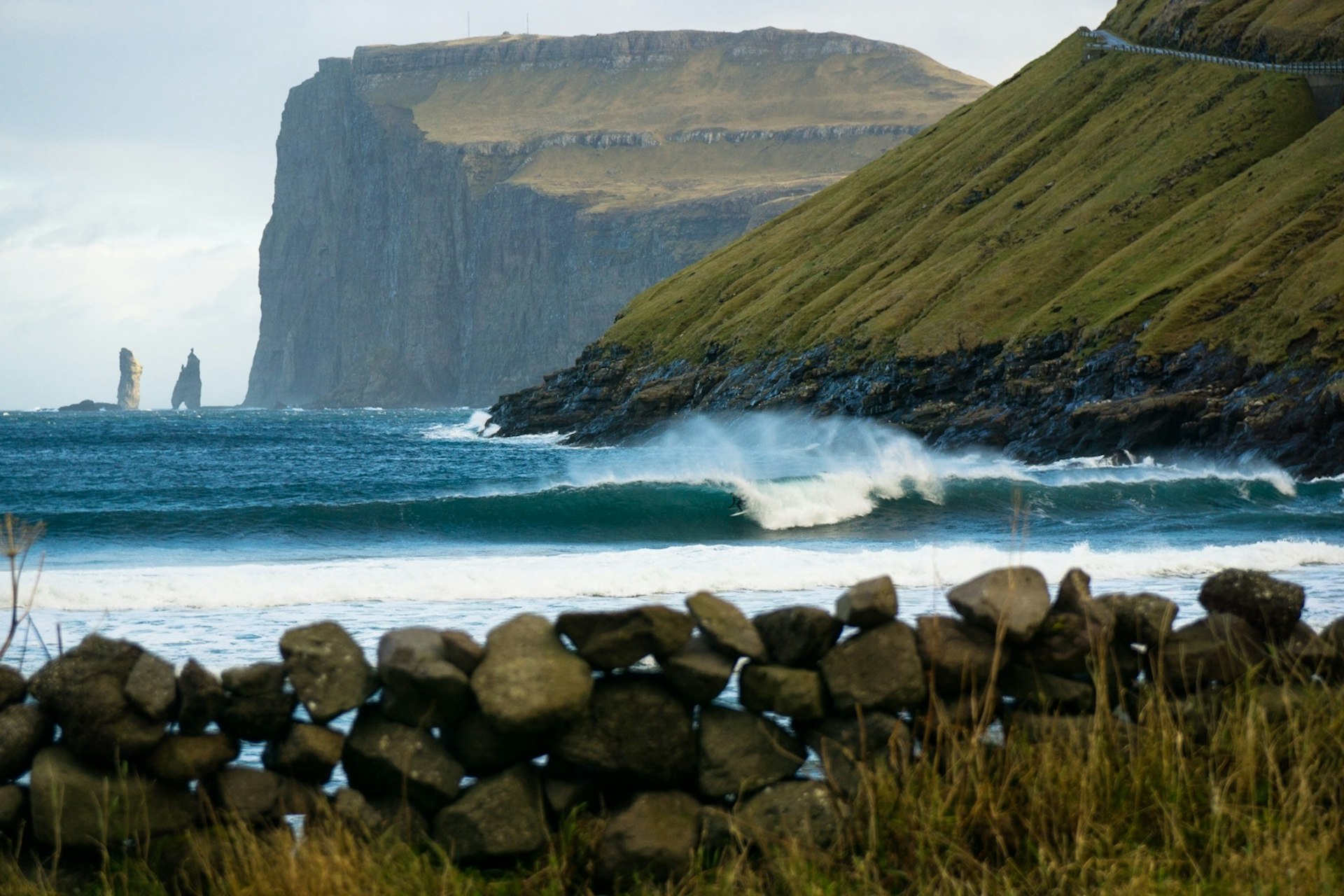 Searching for never-before-surfed waves on the inhospitable Faroe Islands