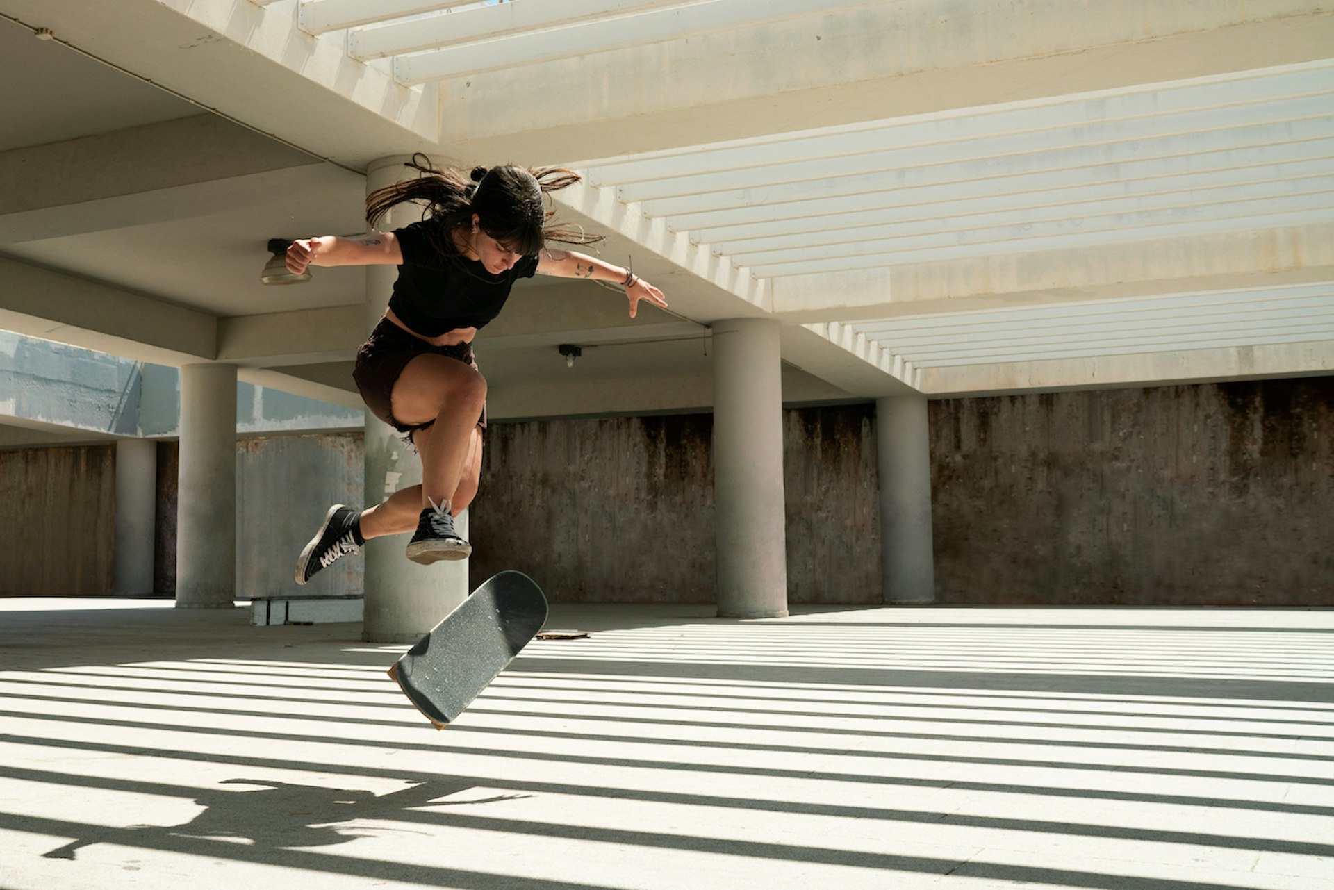 Photos celebrating female and non-binary skateboarders