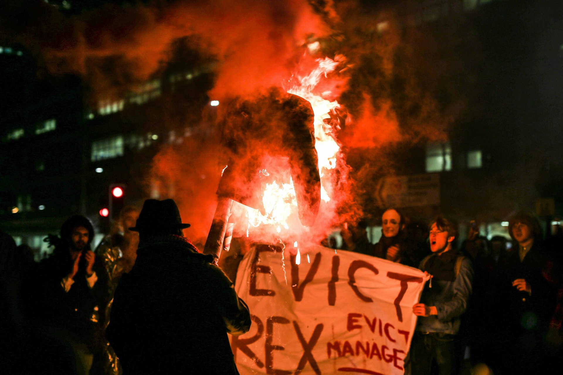 Pissed off London students protested high rents last night