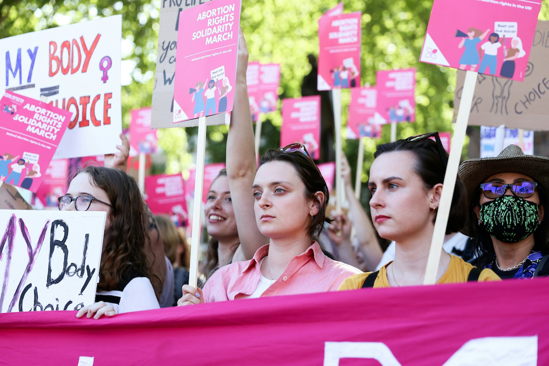Londoners gather to defend abortion rights