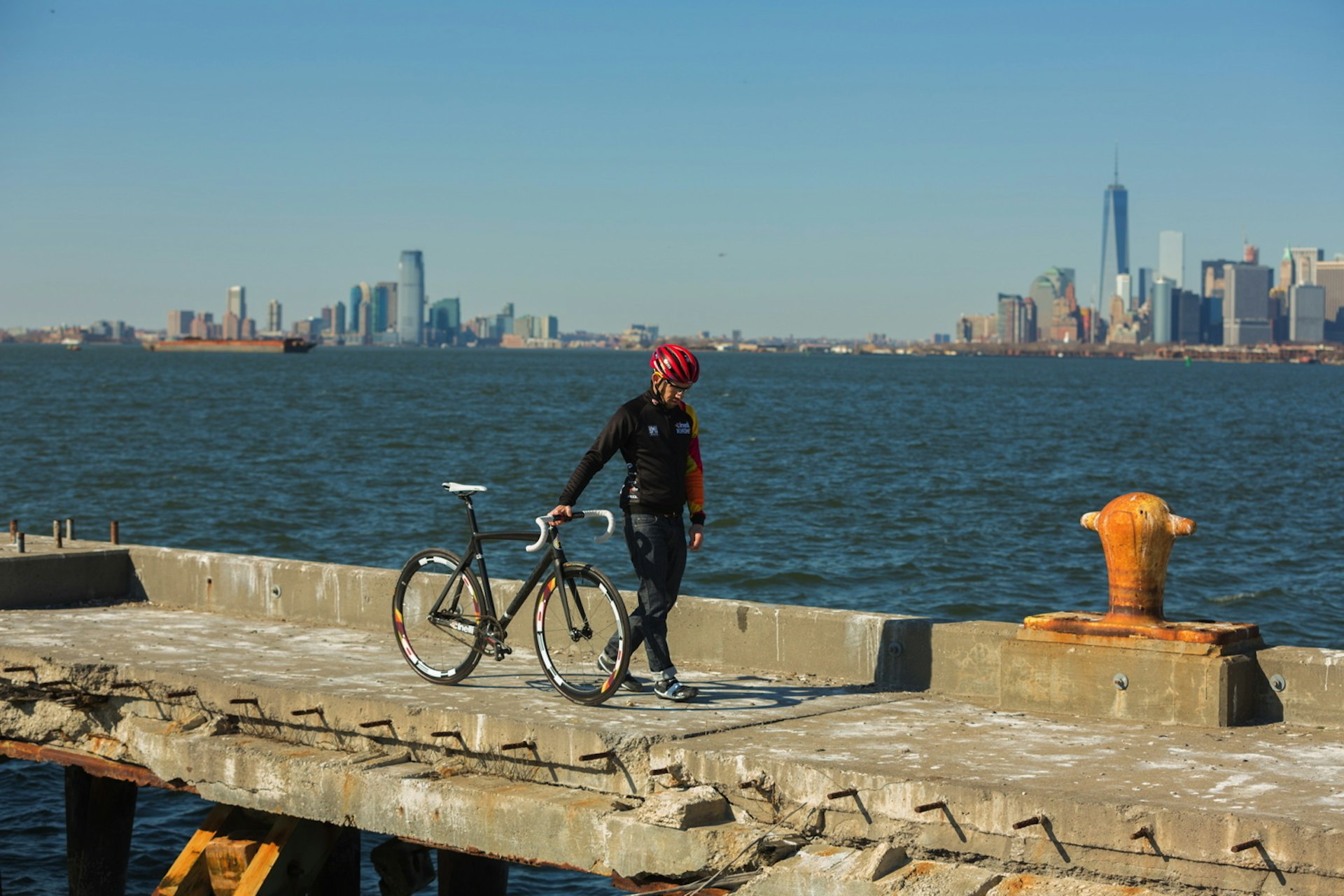 Cycle champion Alfred Bobé Jr. rides his city to escape