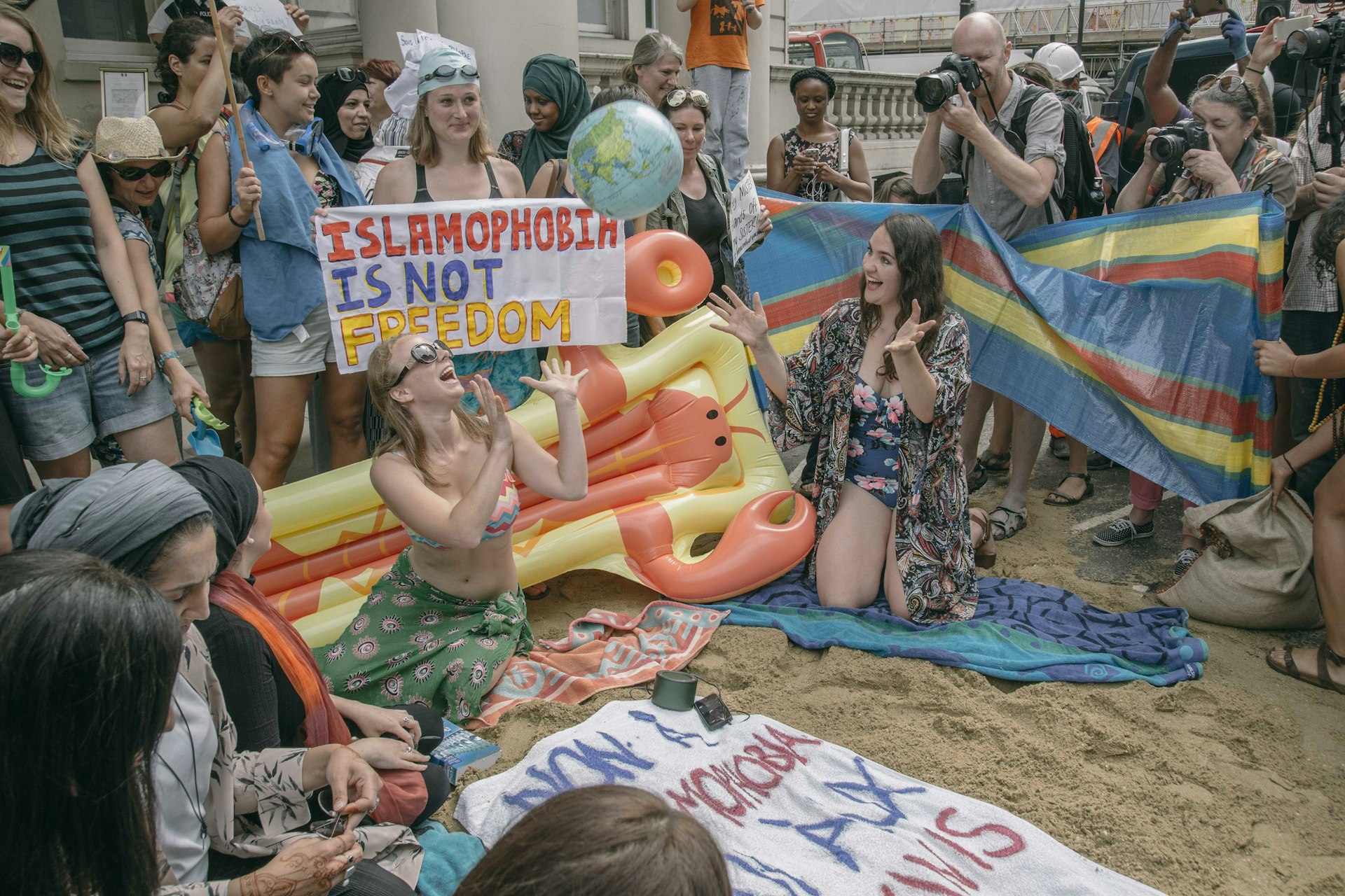 #WearWhatYouWant: Protest in London over French burkini ban