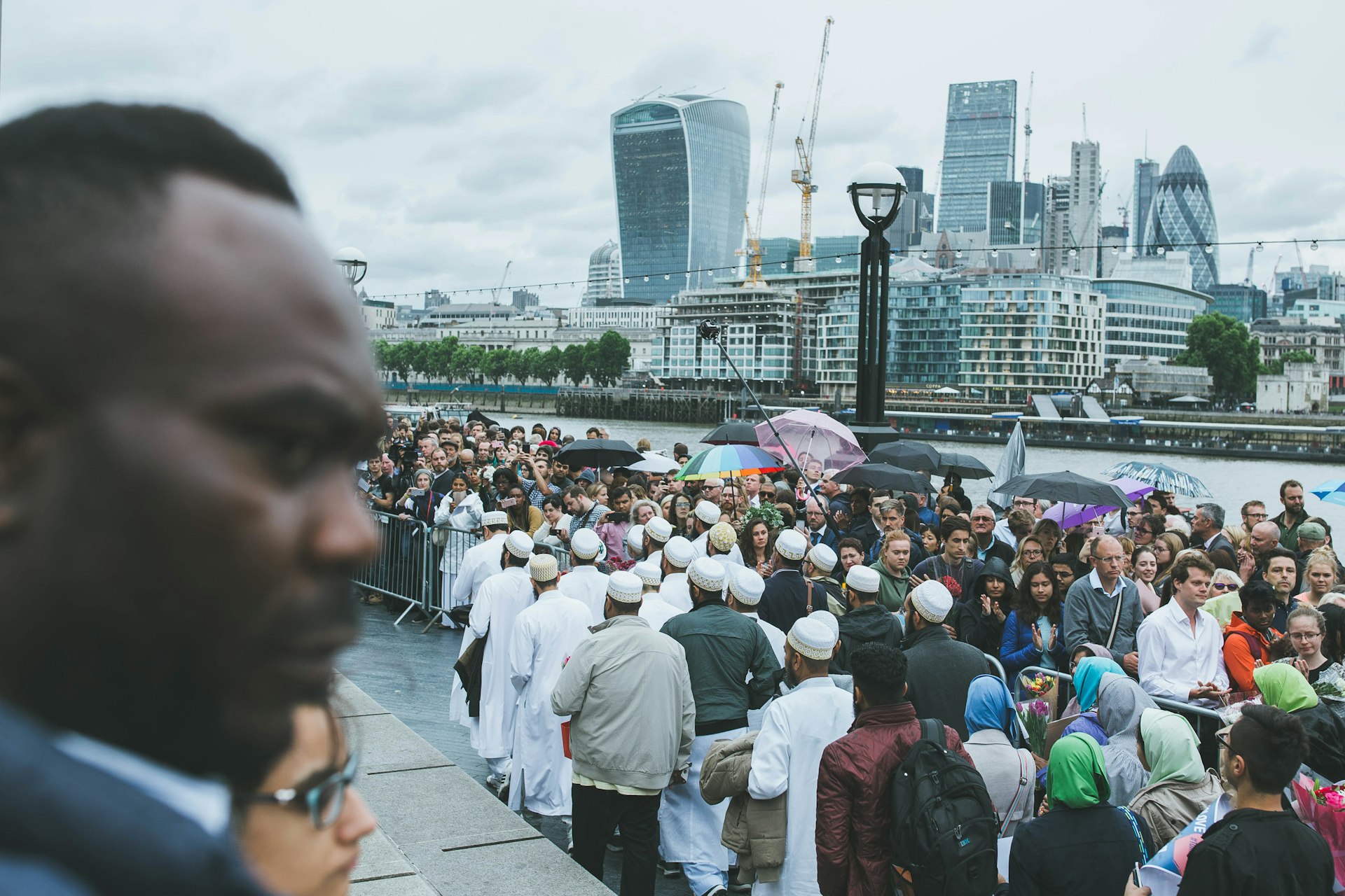 Londoners hold an emotional tribute to those killed by terror