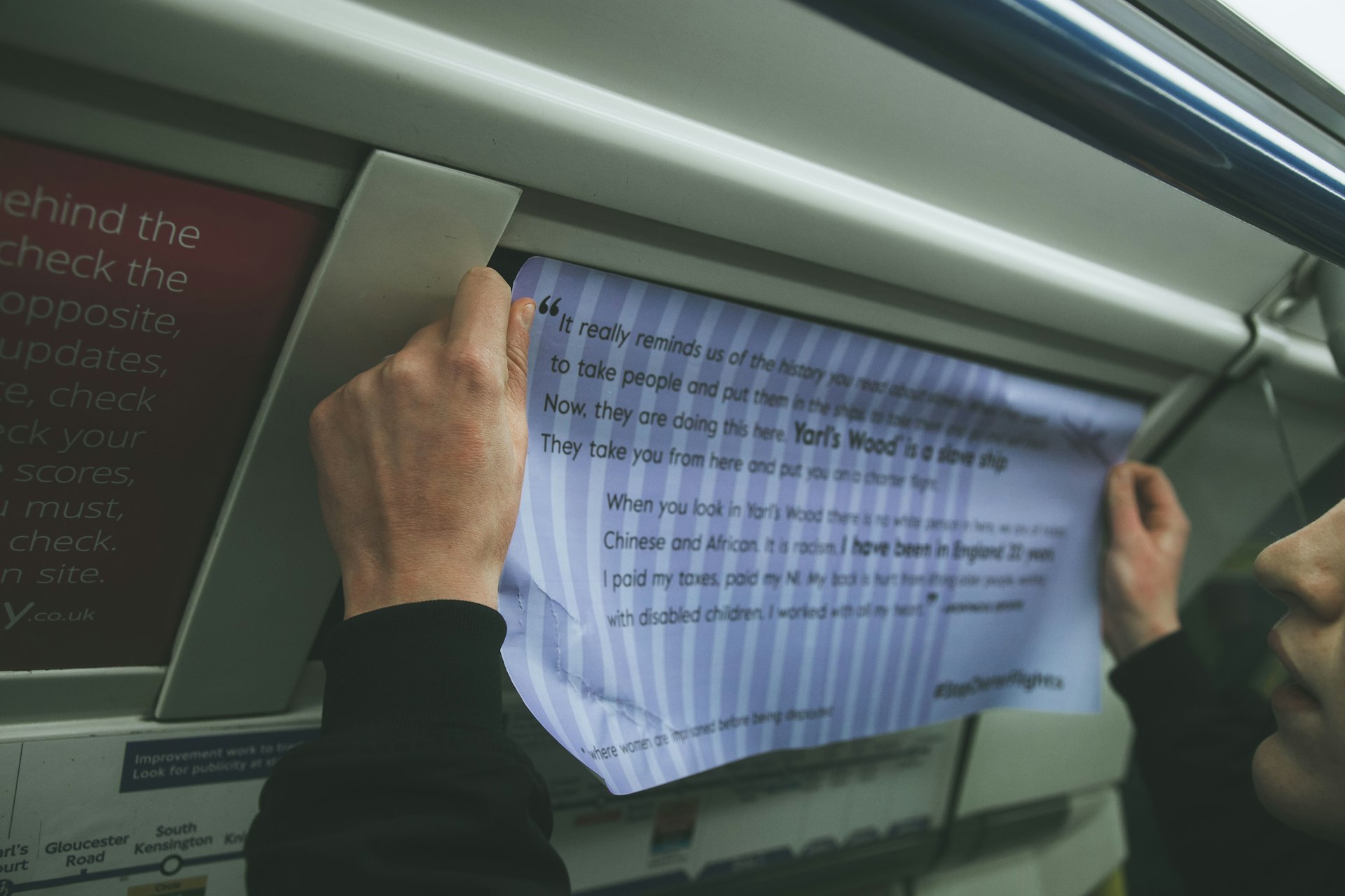 We tagged along with activists ad-hacking the tube