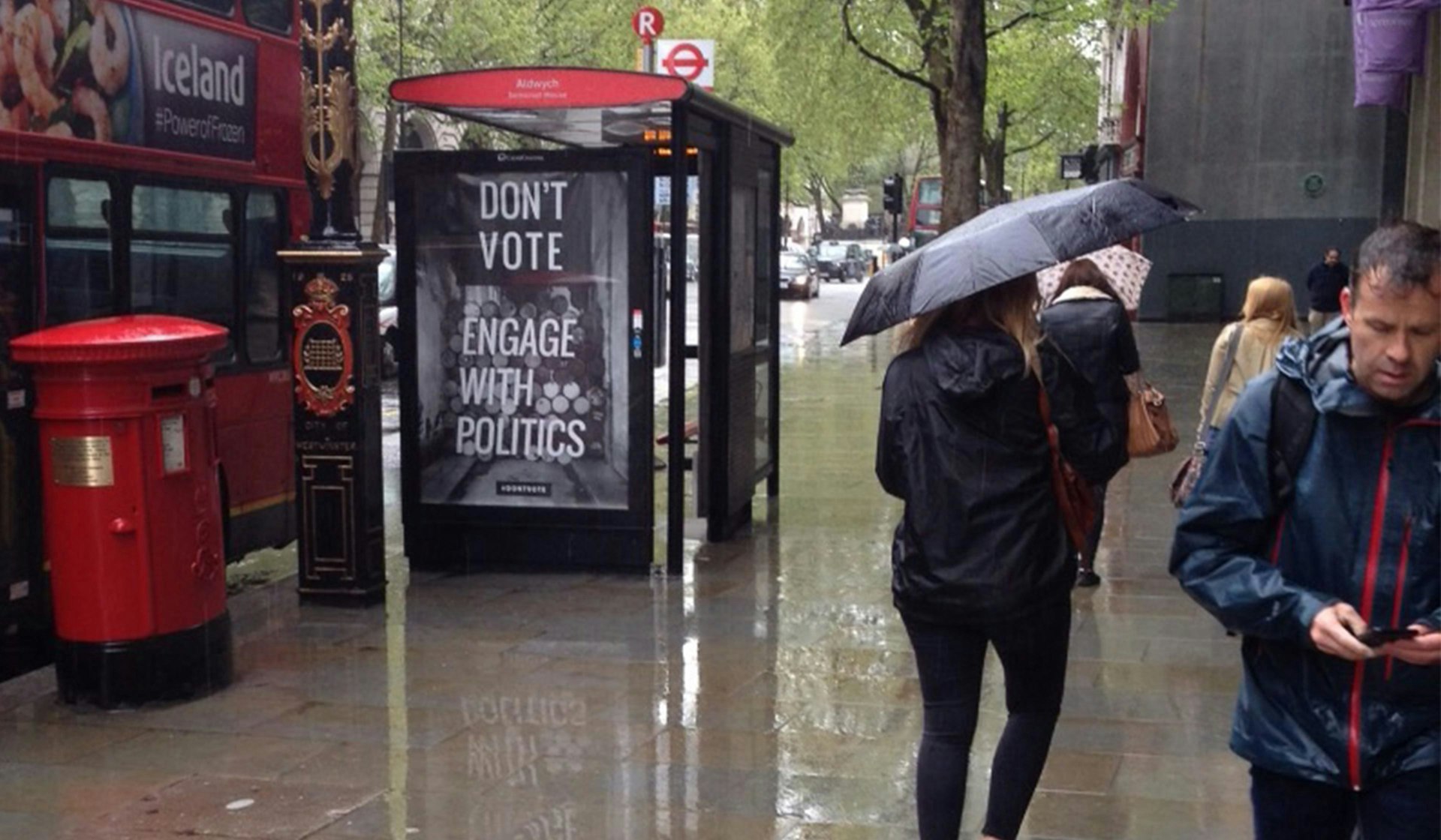 Anarchists subvert London billboards to shout: Don’t Vote
