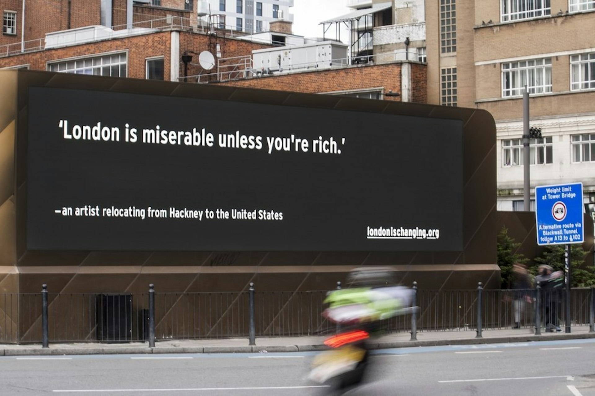 Everyone is leaving London and these billboards explain why