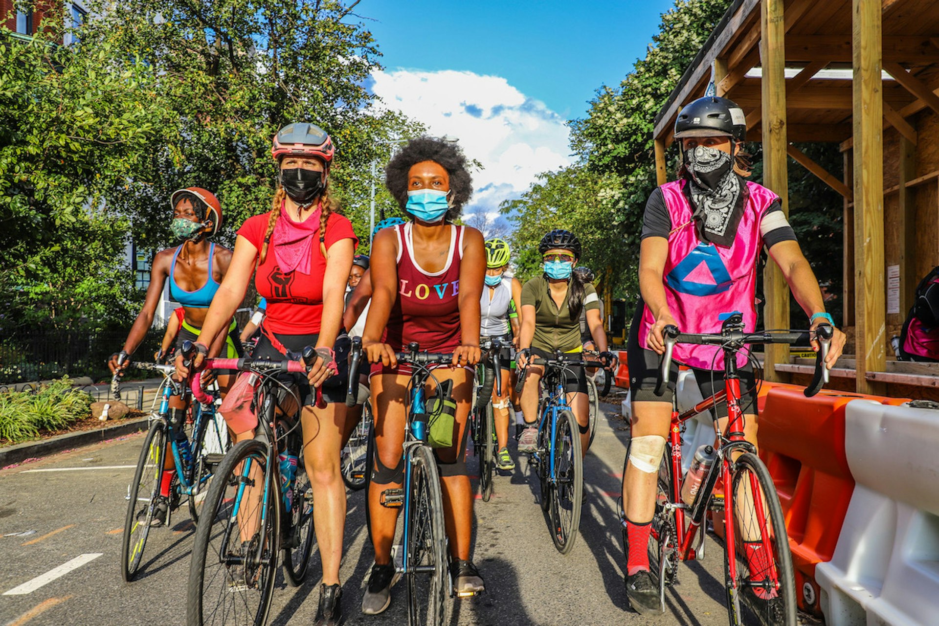 The bike crew riding from NY to DC for Black lives