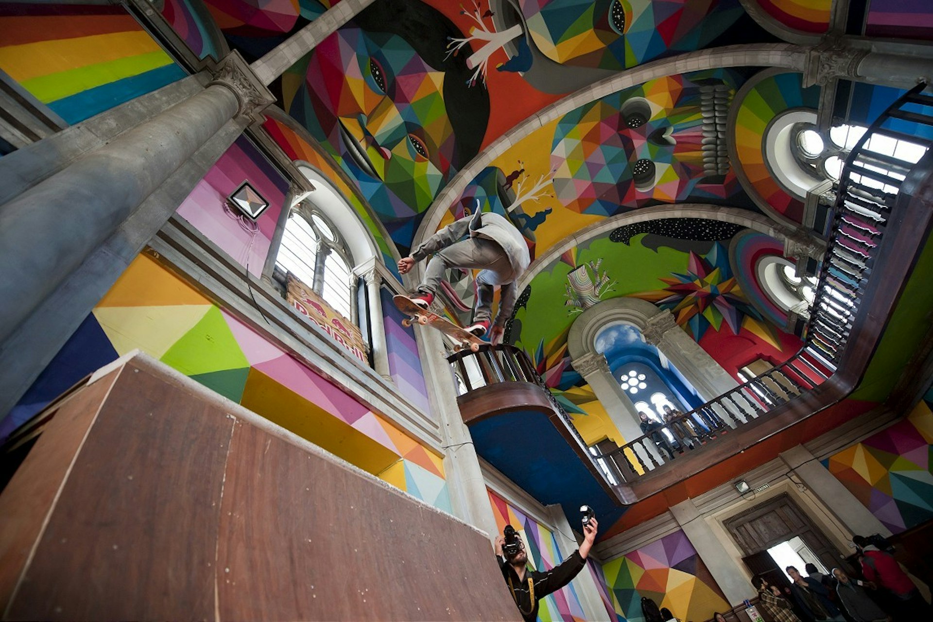 Video: Artist who transformed 100-year-old church into a rainbow skatepark