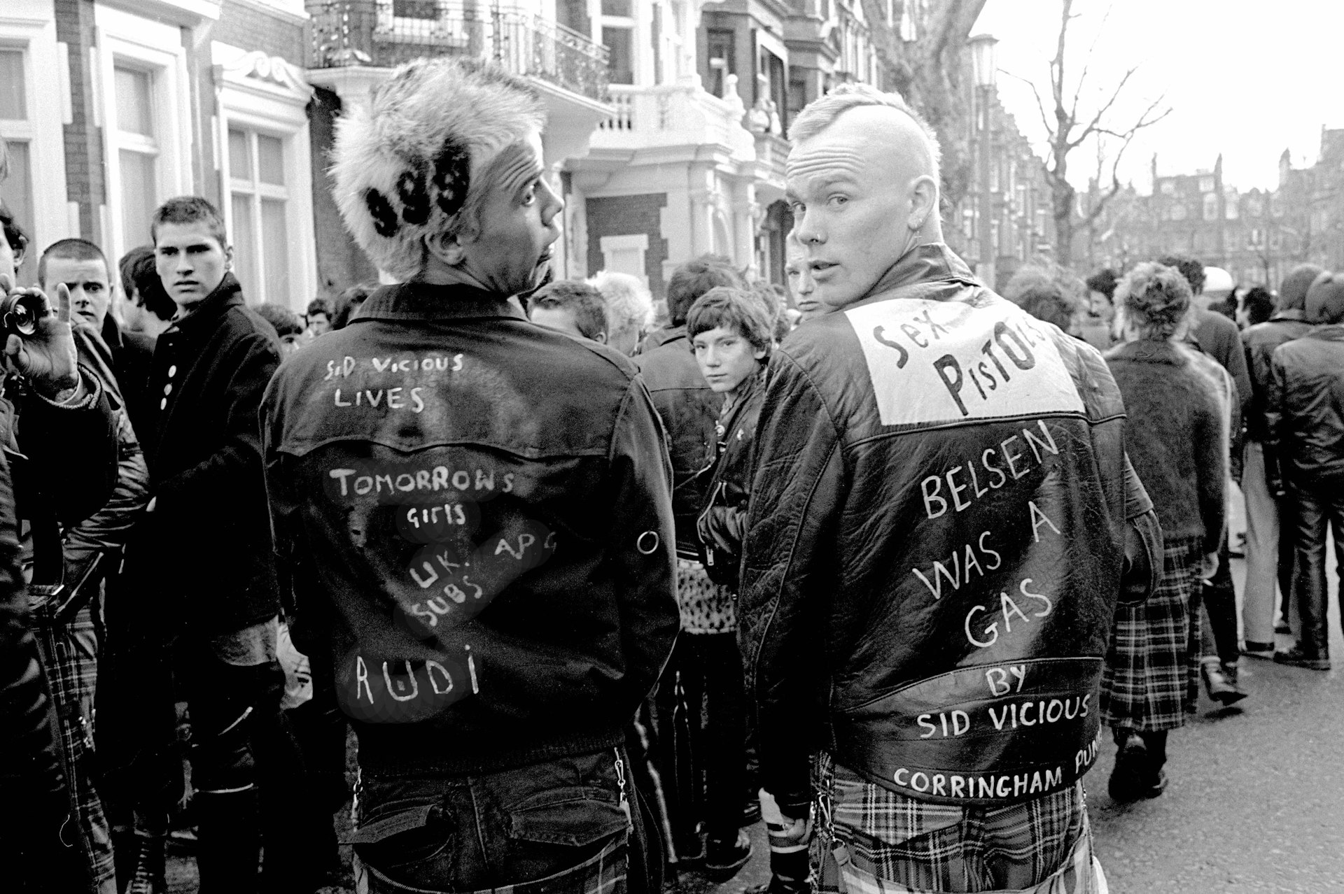 Punks at Sid's Memorial London 1979 ©J Beckman