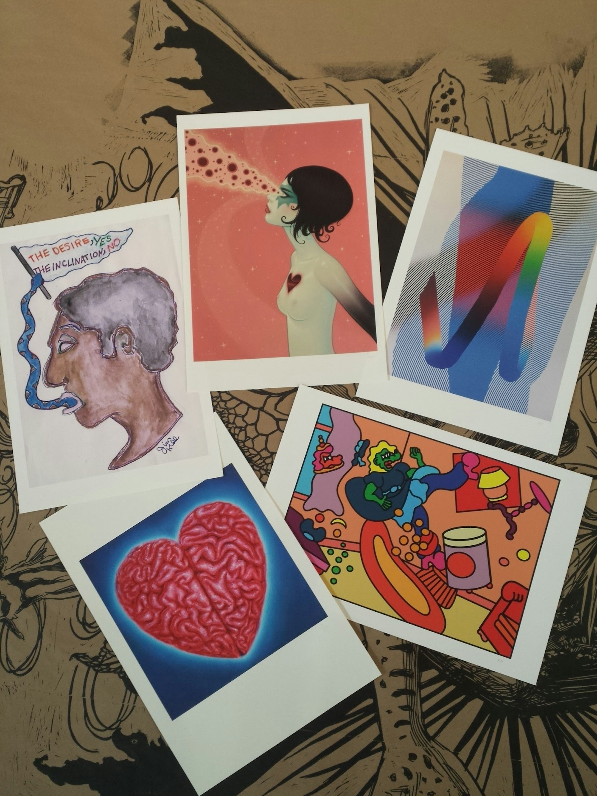 Some of the donated prints.
