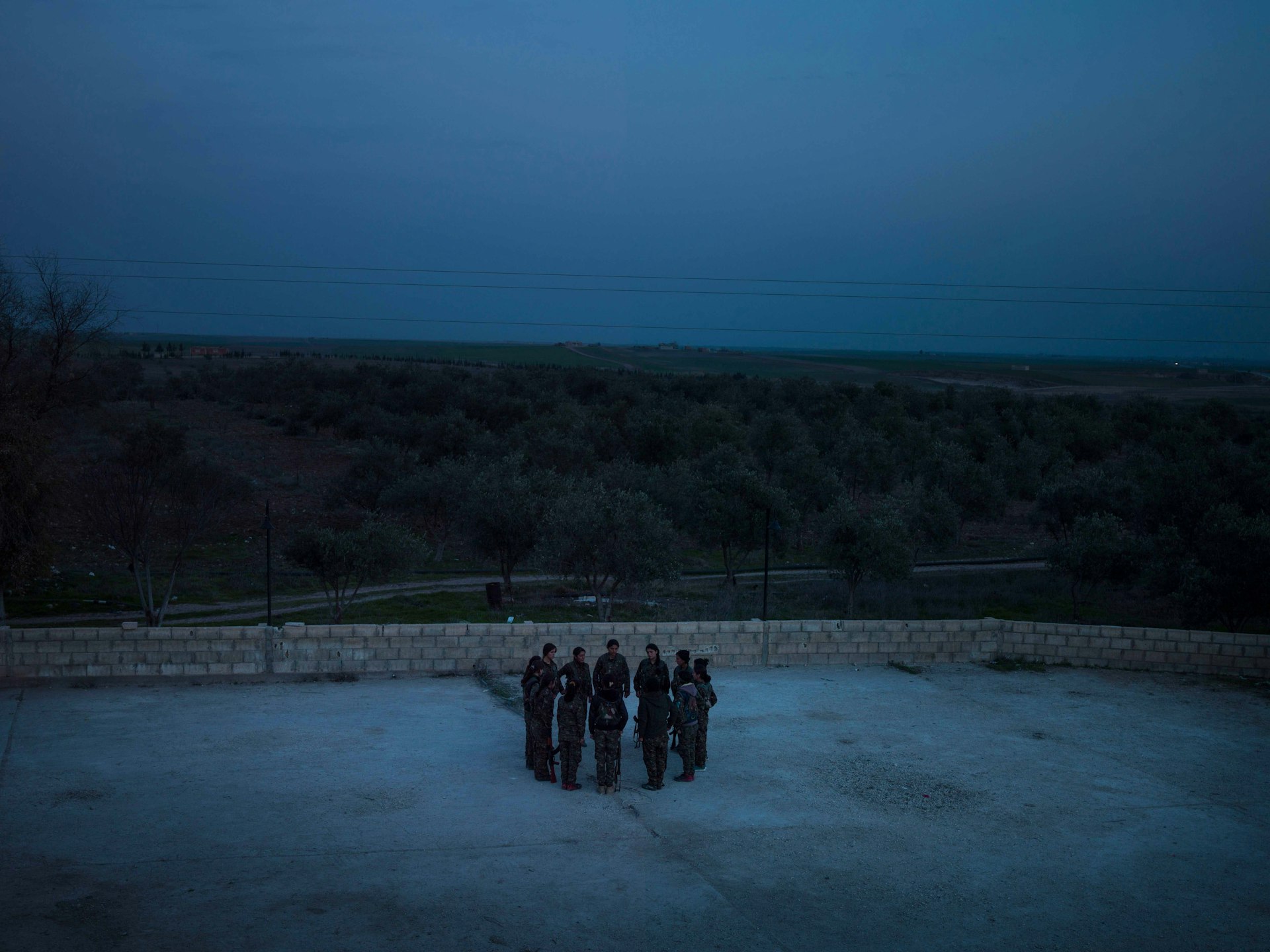 YPJ members during daily training at their base in Serikani. © Newsha Tavakolian / Magnum Photos