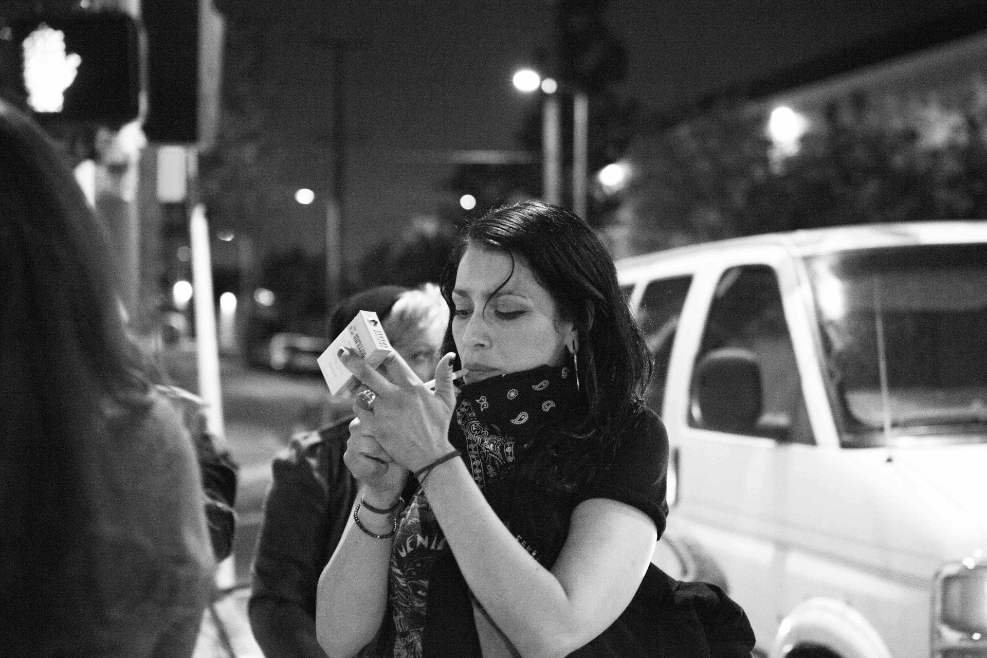 Xela De La X, founder of the collective, sparks up at a recent meet in Downtown LA