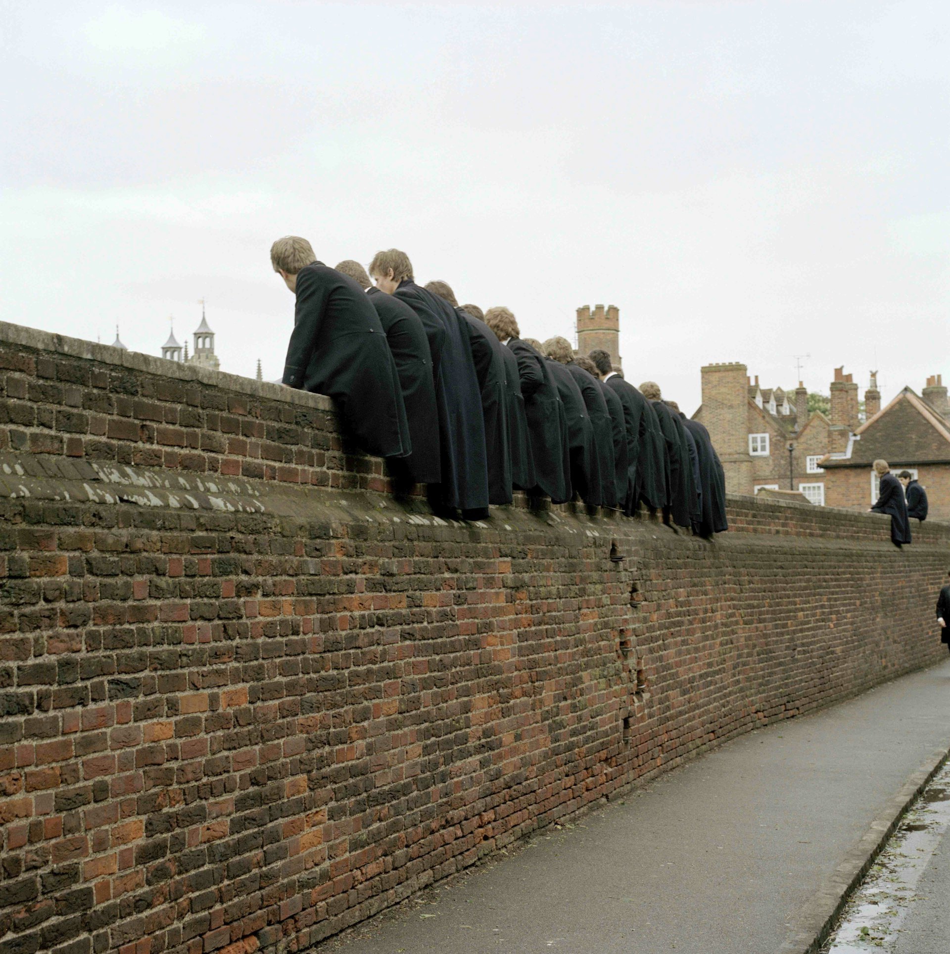 GB. Windsor. Eton School. The Eton Wall Game, a vigorous hybrid of rugby union and football played since 1766 on Ascension Day between two opposing teams of students. © Peter Marlow // Magnum Photos