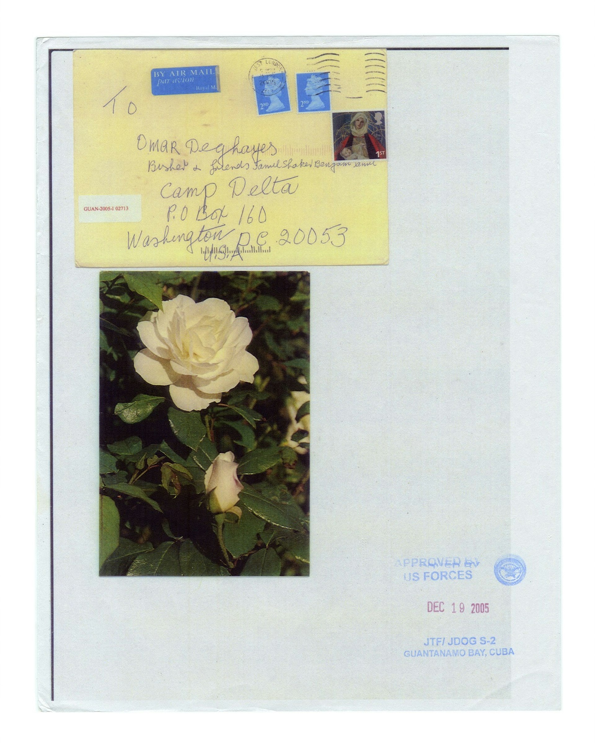 To Omar Deghayes; from the series Letters to Omar © Edmund Clark, Courtesy of Flowers Gallery London and New York