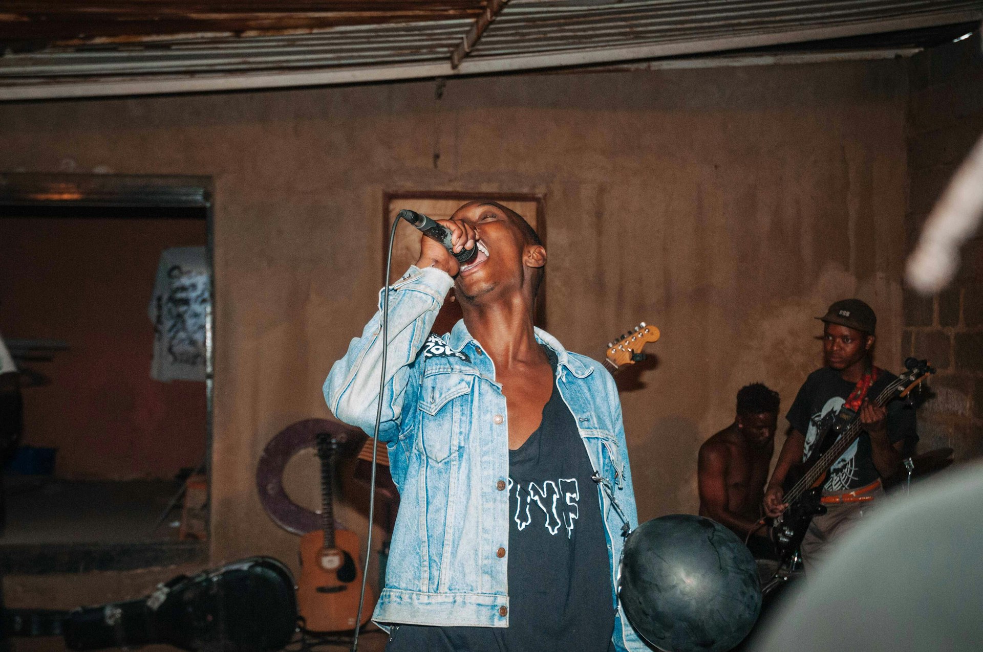 Lead singer Pule lets out his rage at the band's Rev It Up show, Soweto. 
