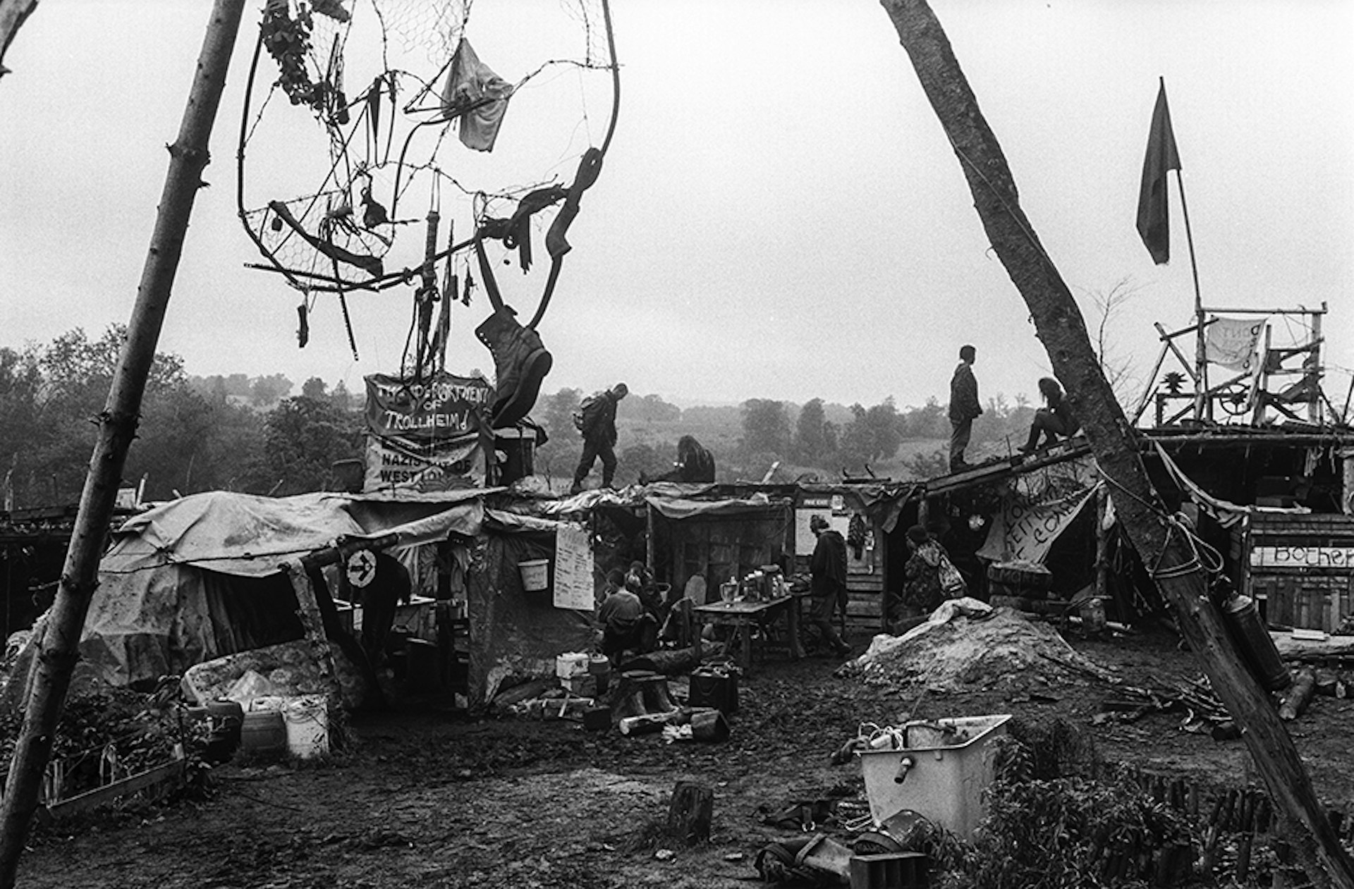 At the Fairmile, Trollheim and Allercombe protest camps in Devon, 1996.