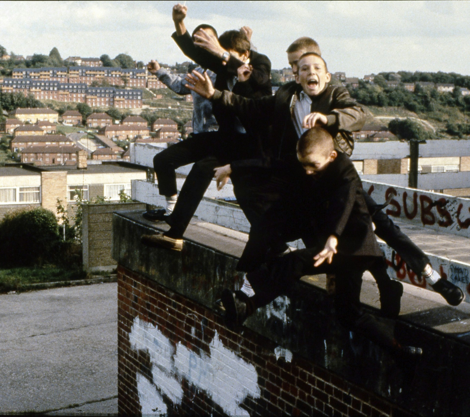 Gavin Watson-Boys Jumping off Roof, High Wycombe, UK, 1980s copy
