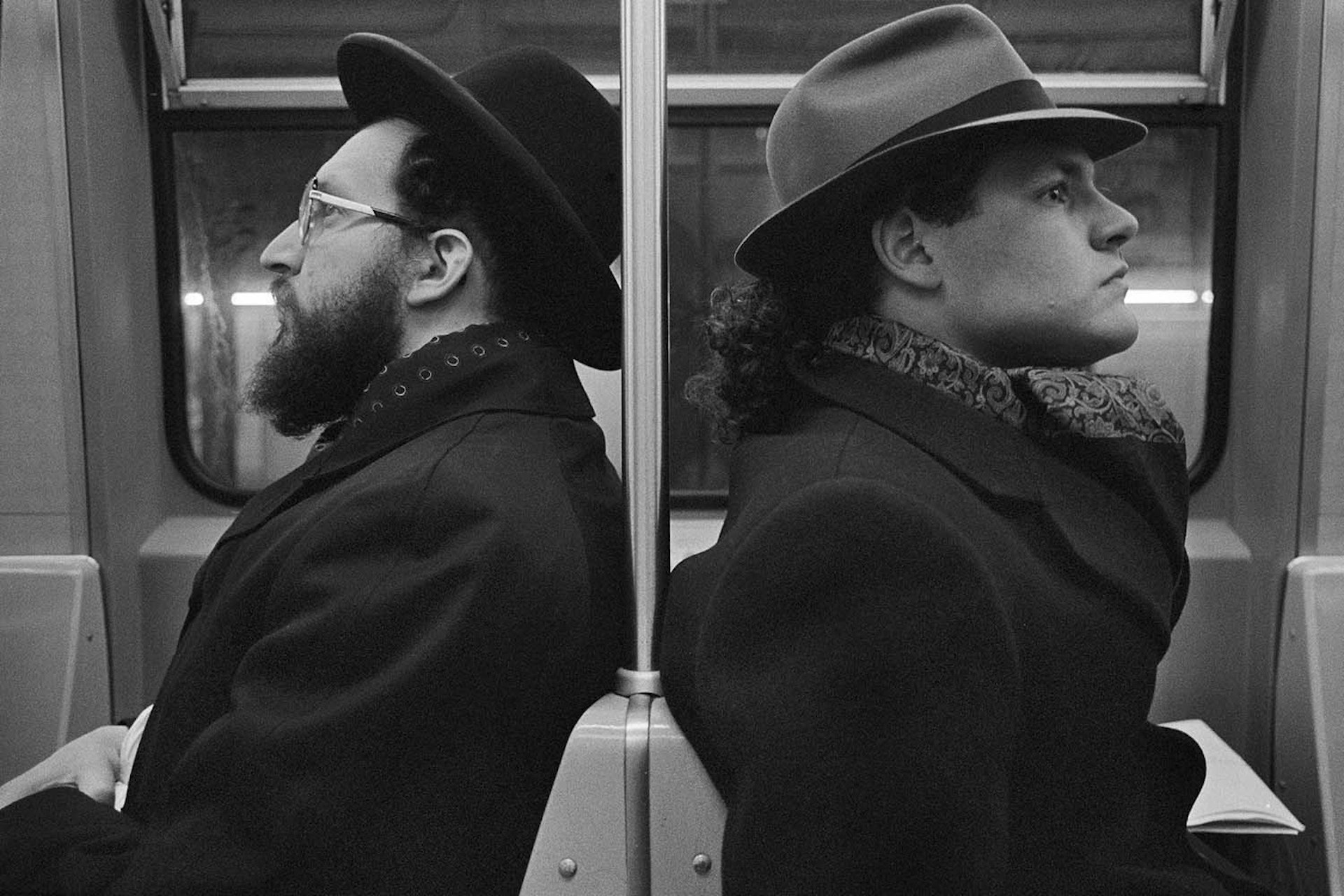 Hasid and Hipster, NYC, 2001