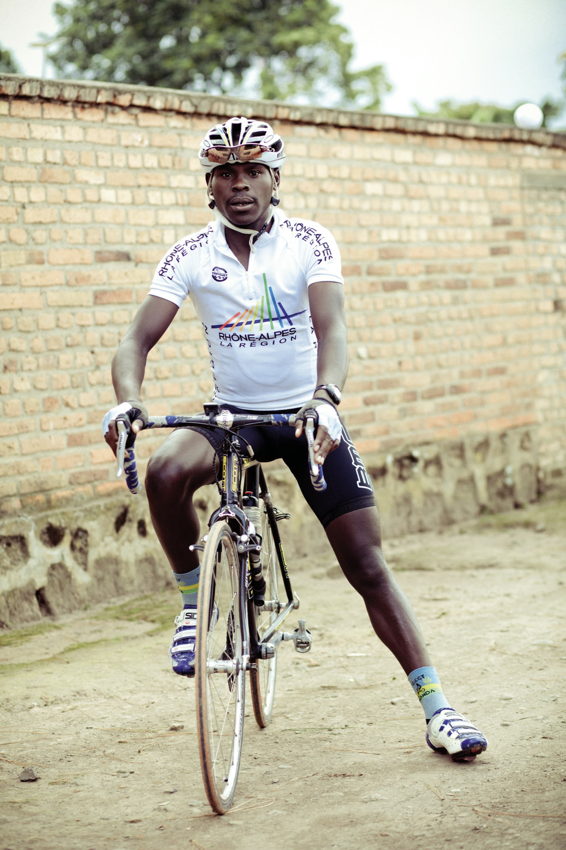 Gasore Hategeka, aged 22. A pro cyclist with Team Rwanda