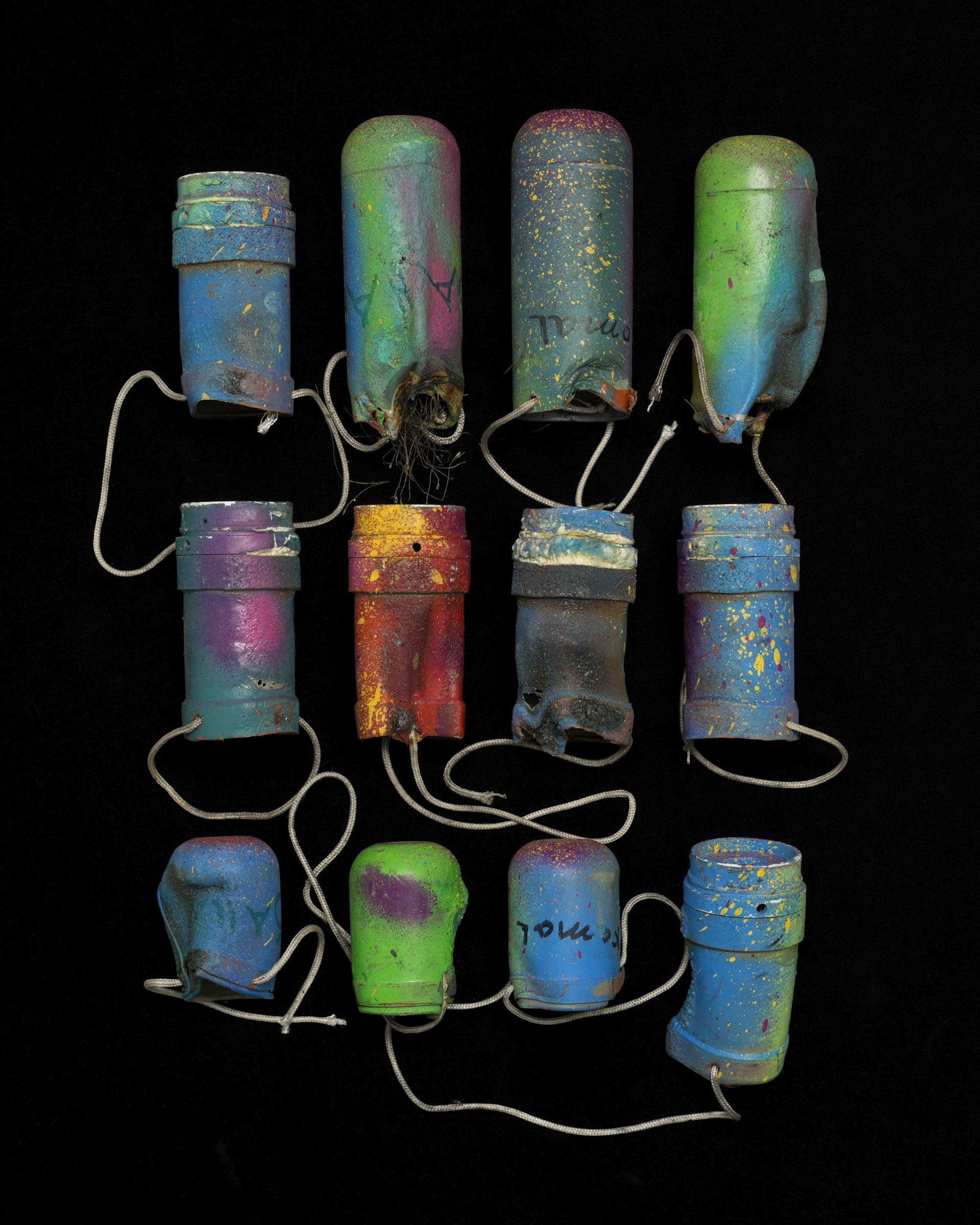  Decorated tear gas canisters Collected 28 October 2016 © Gideon Mendel