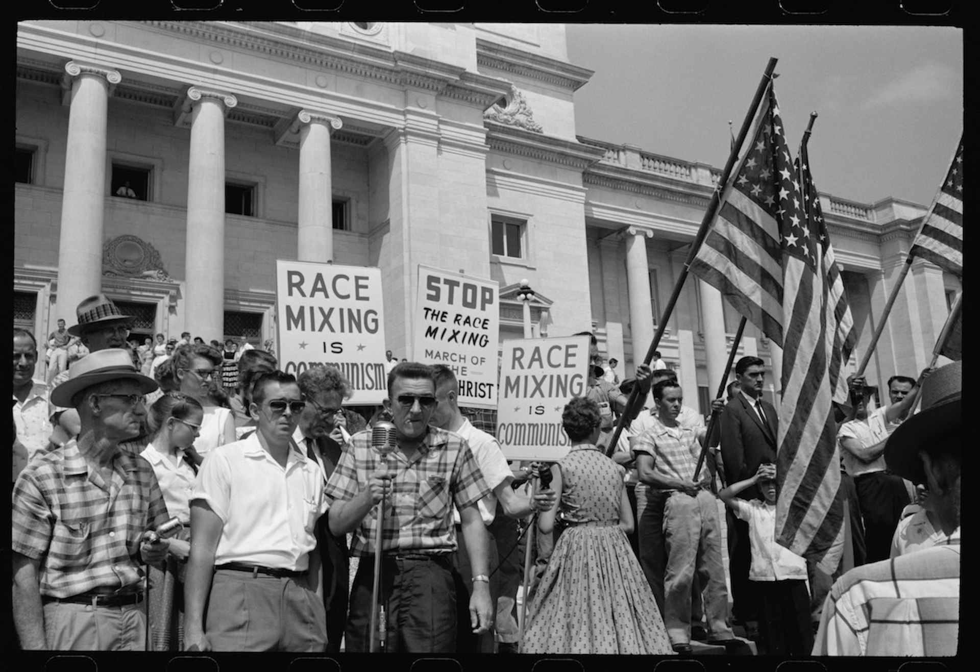 An anti-integration rally in Little Rock, Arkansas. Photo courtesy of Magnolia Pictures.