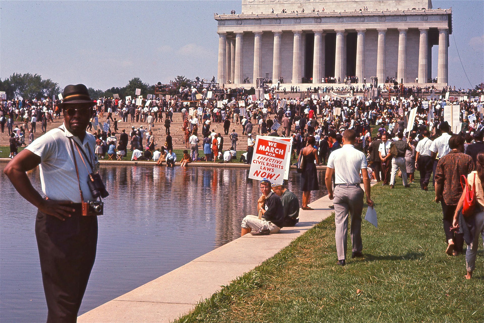 Crowds gather at the Lincoln Memorial for the March on Washington, 1963. Photo courtesy of Magnolia Pictures.
