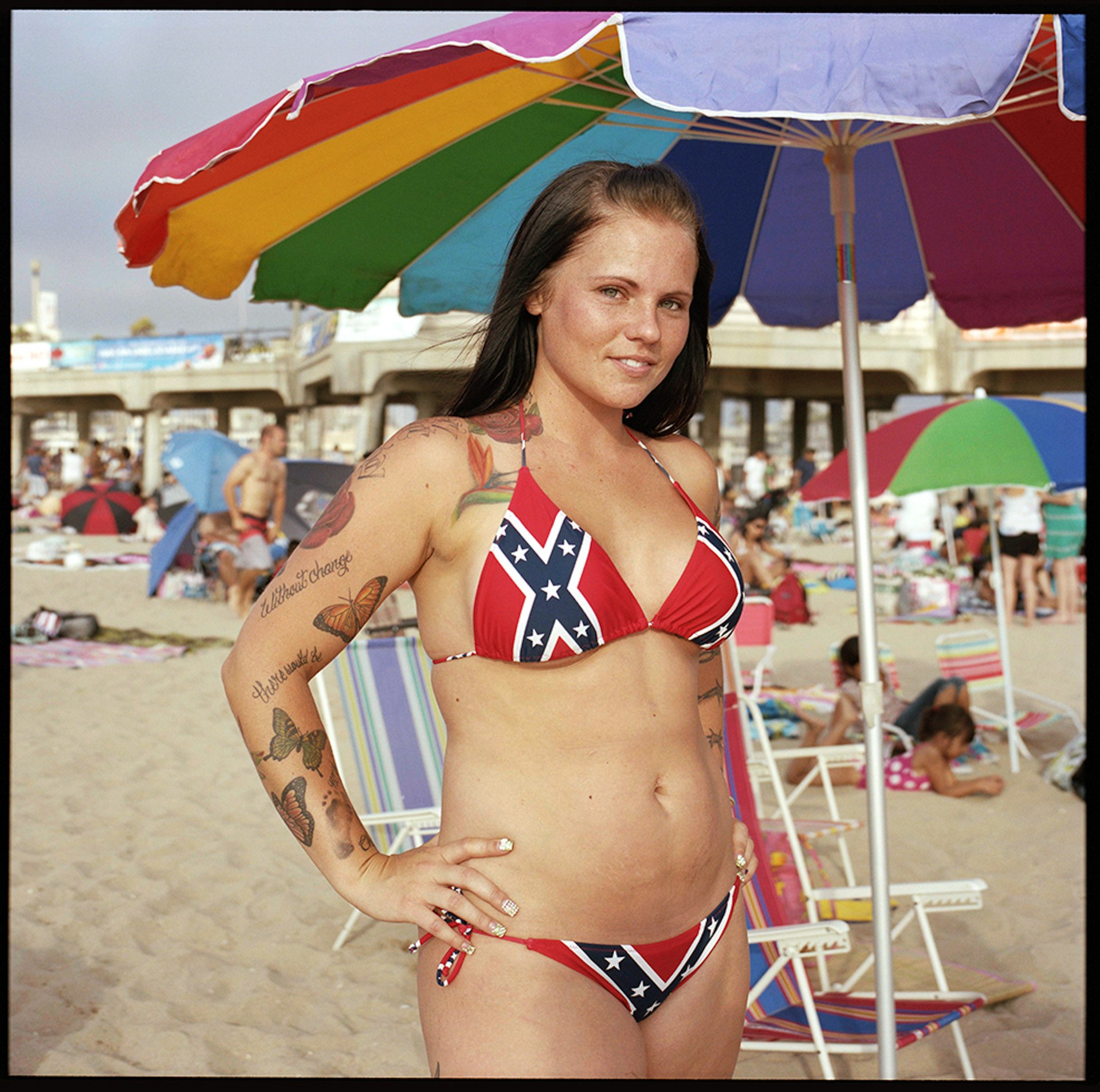 Girl with Confederate flag bikini copy