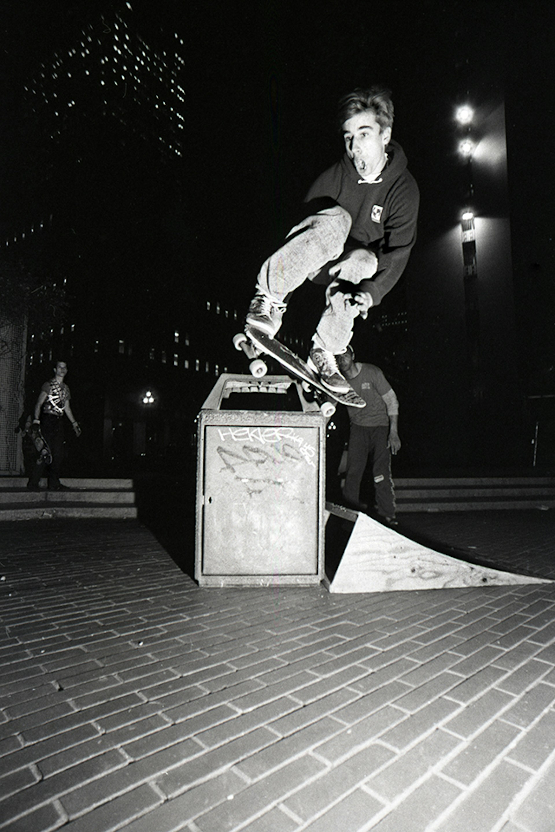 Greg Carroll at San Francisco's Embarcadero – ground zero for street skating – circa 1987. Photo by Gus Duarte. 
