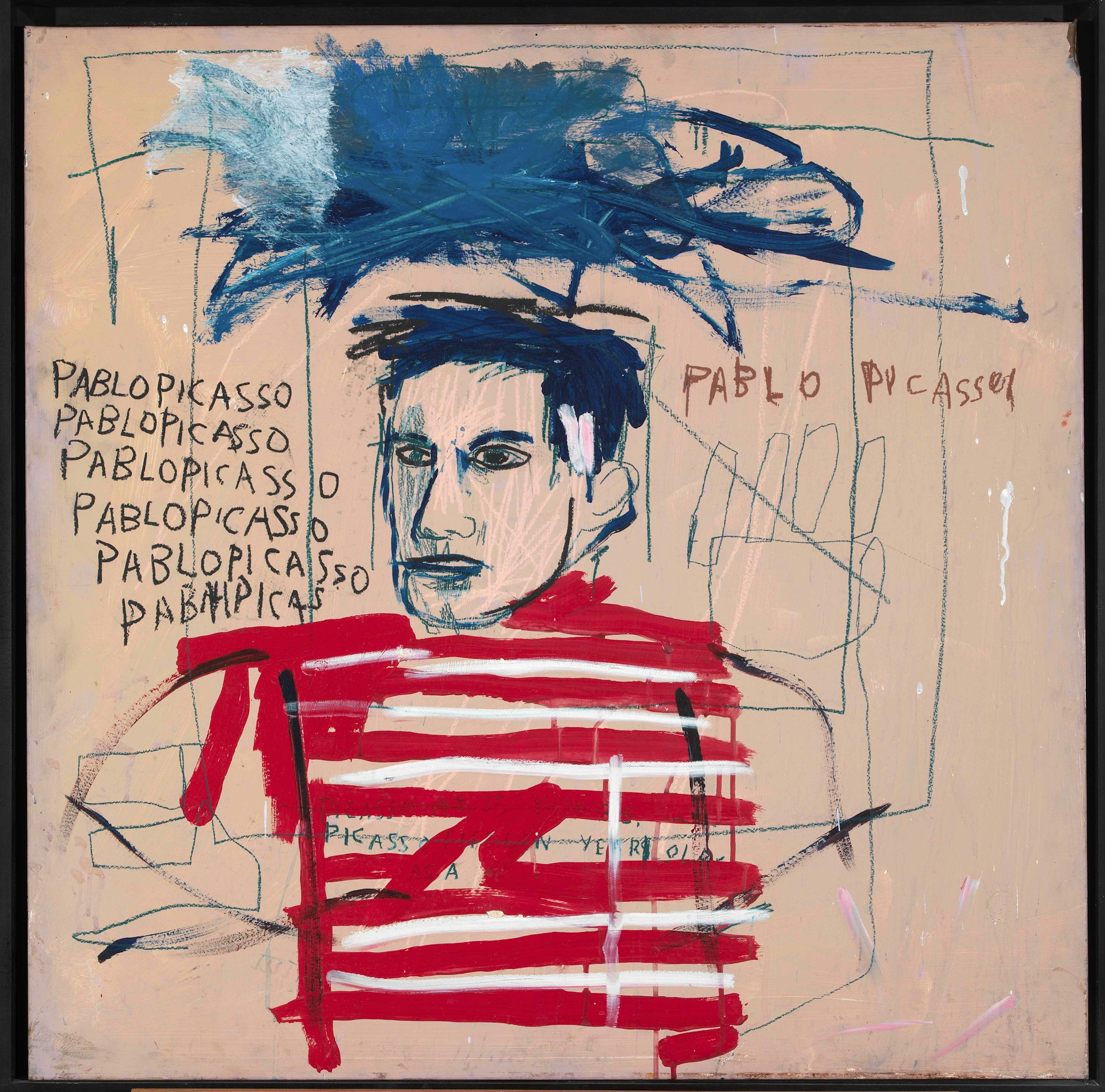 Jean-Michel Basquiat Untitled (Pablo Picasso), 1984 Private collection, Italy. © The Estate of Jean-Michel Basquiat. Licensed by Artestar, New York.
