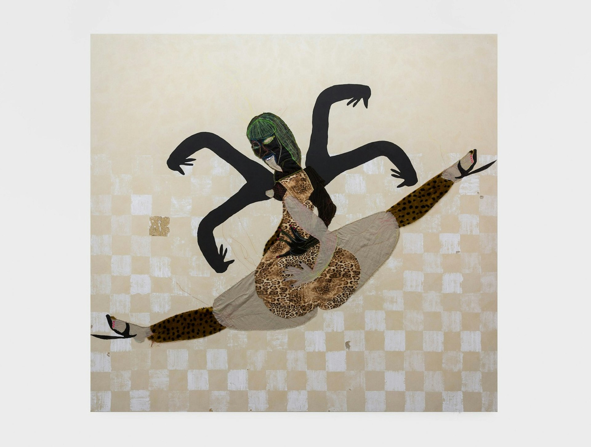 Tschabalala Self, Floor Dance, 2016. Courtesy the artist and Thierry Goldberg, New York