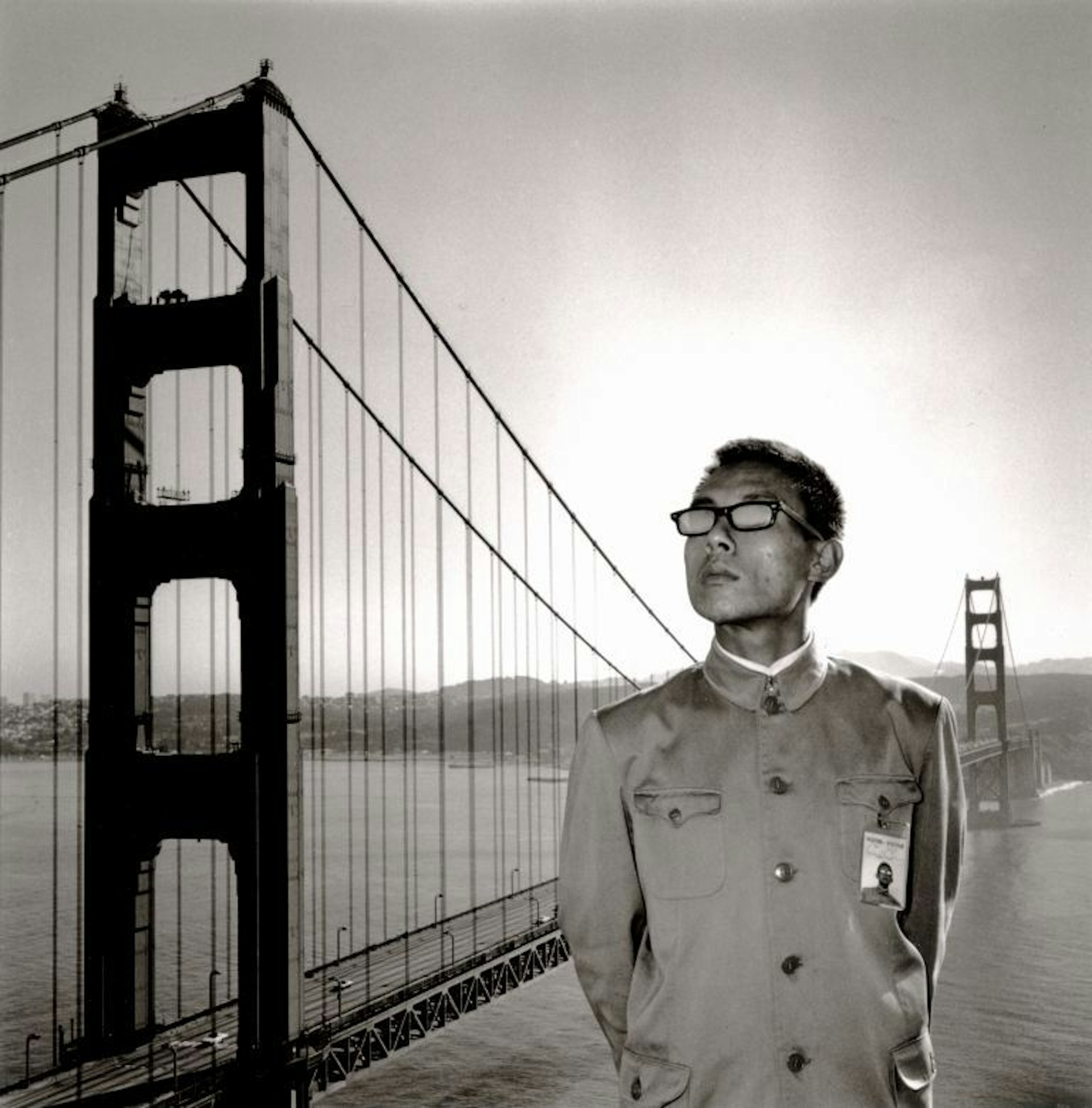 Tseng Kwong Chi, "San Francisco, California (Golden Gate Bridge)", 1979. Courtesy of MOCA Taipei.
