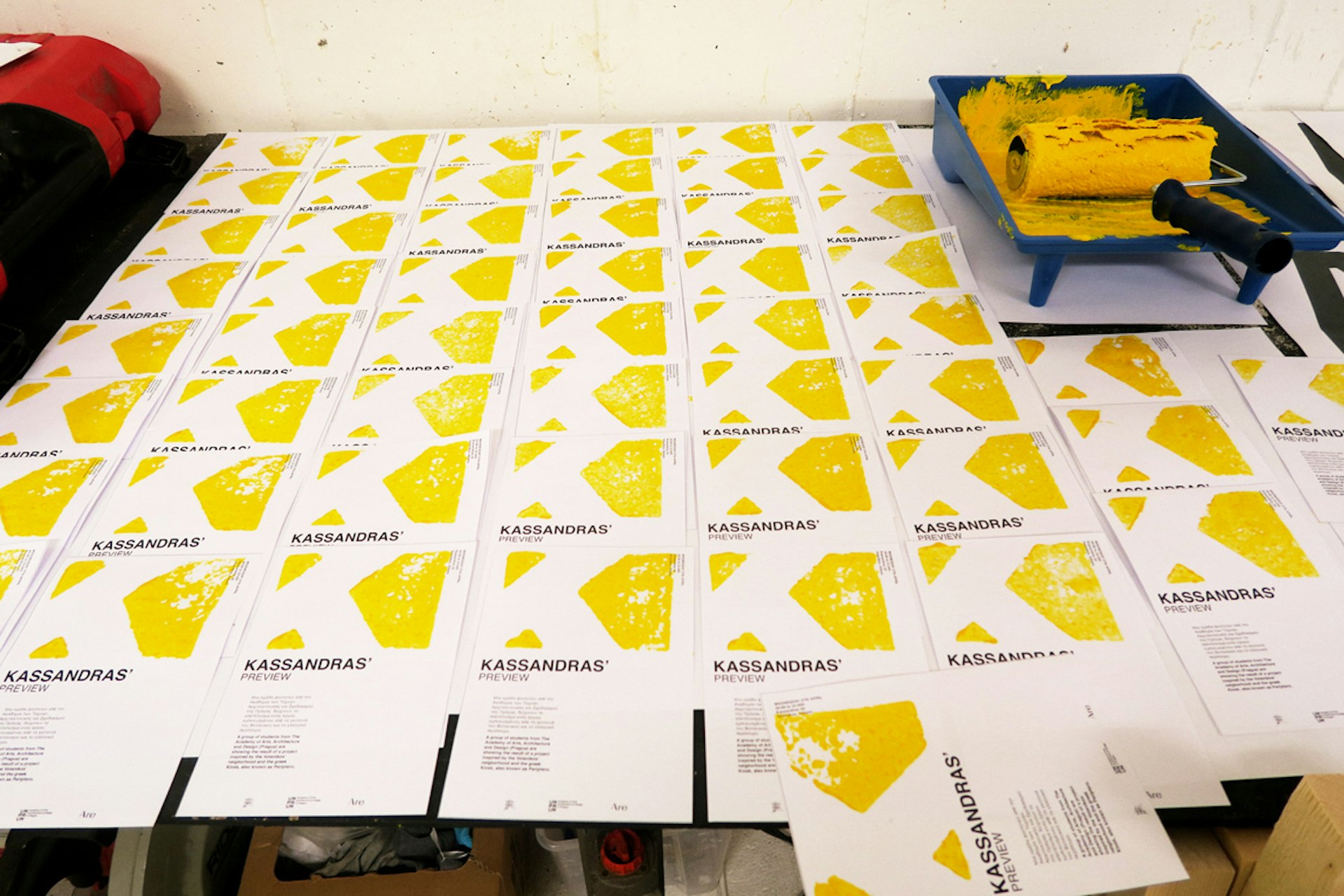 Printing up programmes at Kassandras, a think-tank for sustainable building. Image courtesy of Kassandras.