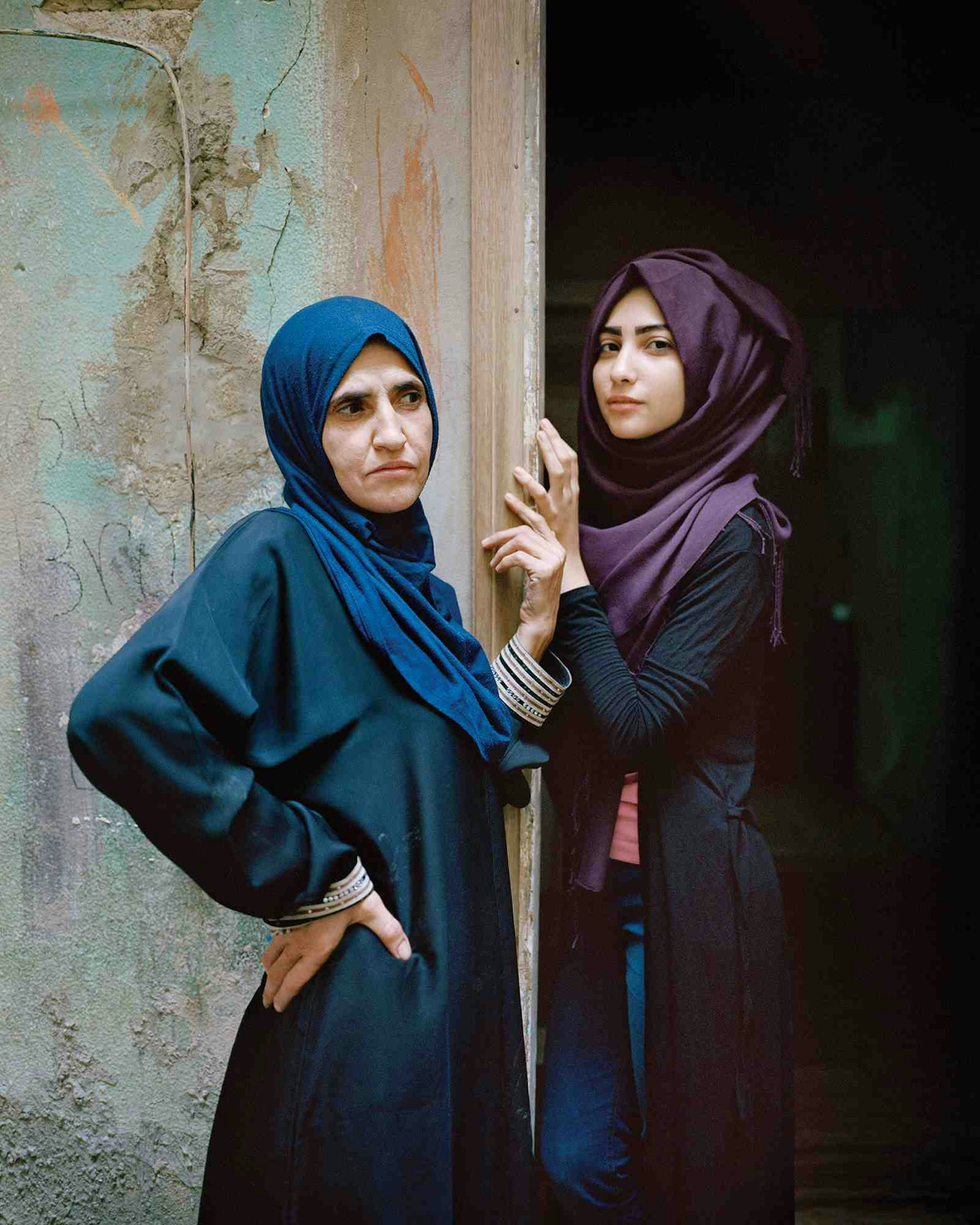 Wafa'a and Samira, Bourj El Barajneh Refugee Camp, Beirut Lebanon, 2016