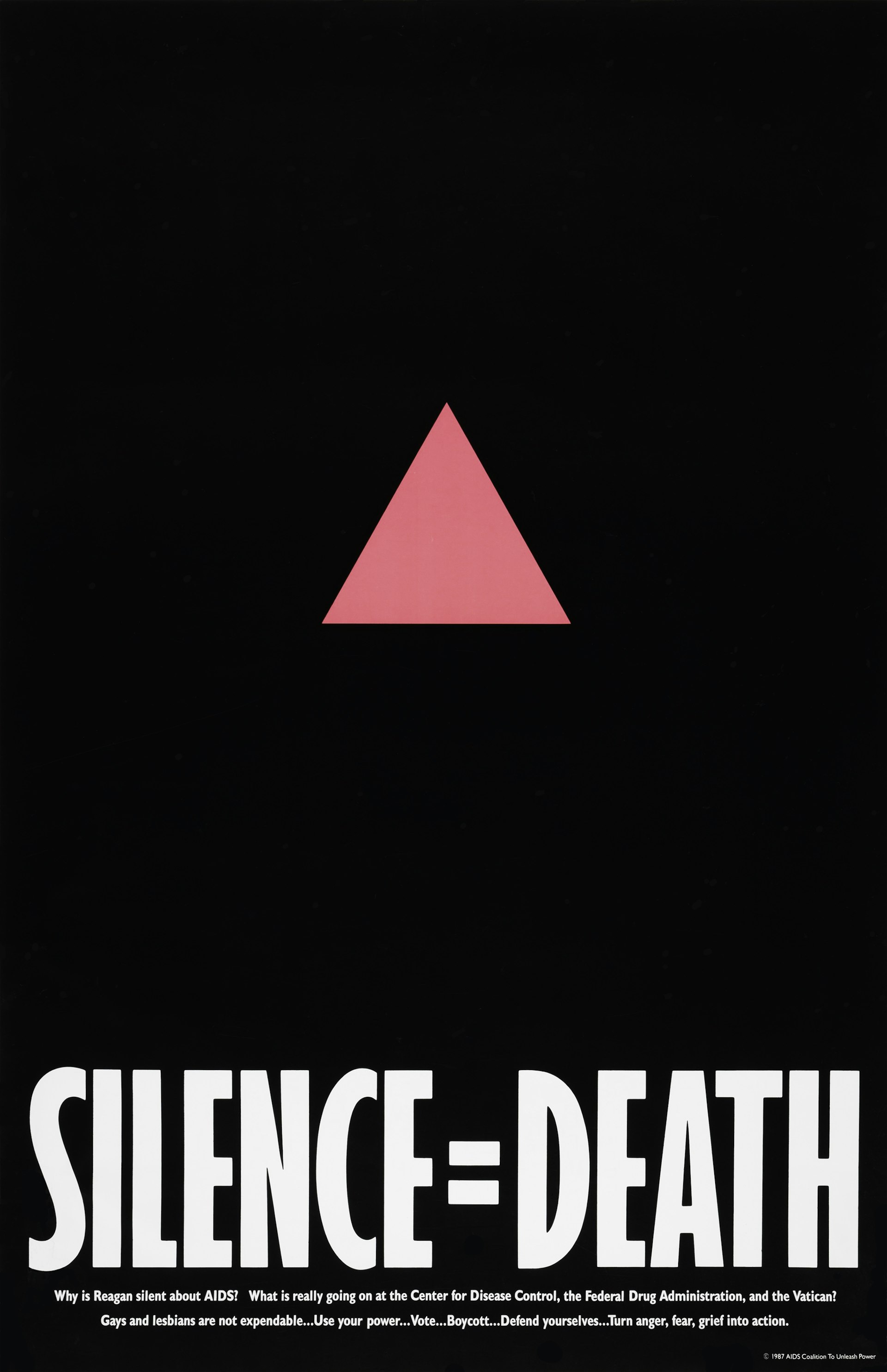 Silence = Death,  The Silence = Death Project, 1987, poster, offset lithography.