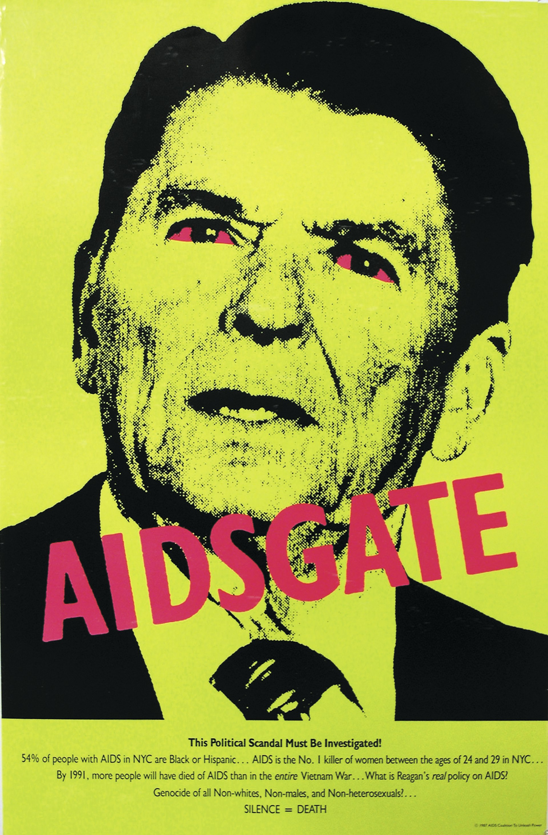 AIDSGATE,  The Silence = Death Project, 1987, poster, offset lithography