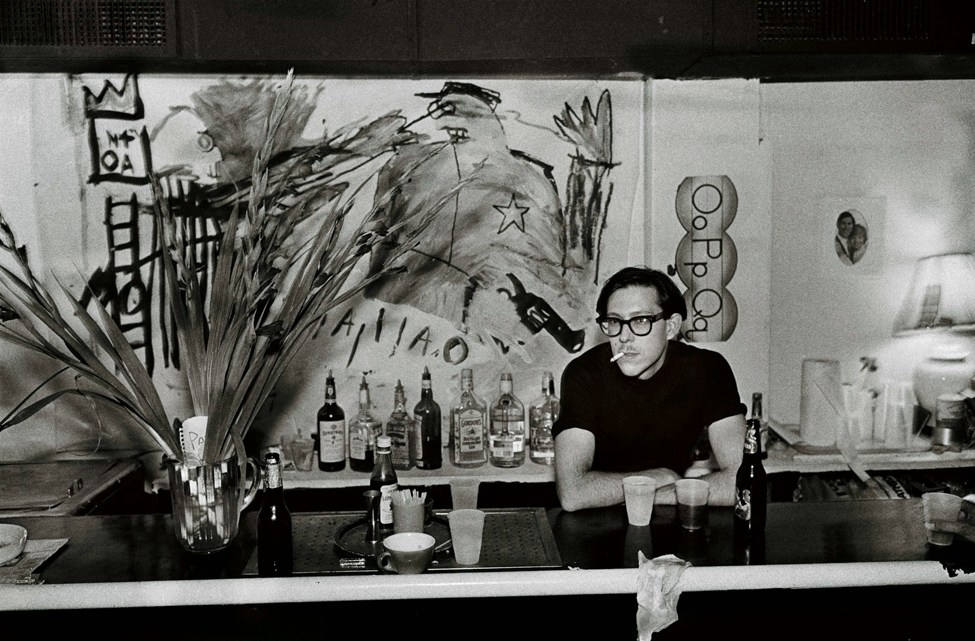 Club 57 bar, 1981. Pictured: Ira Abramowitz. Photograph by and courtesy Lina Bertucci