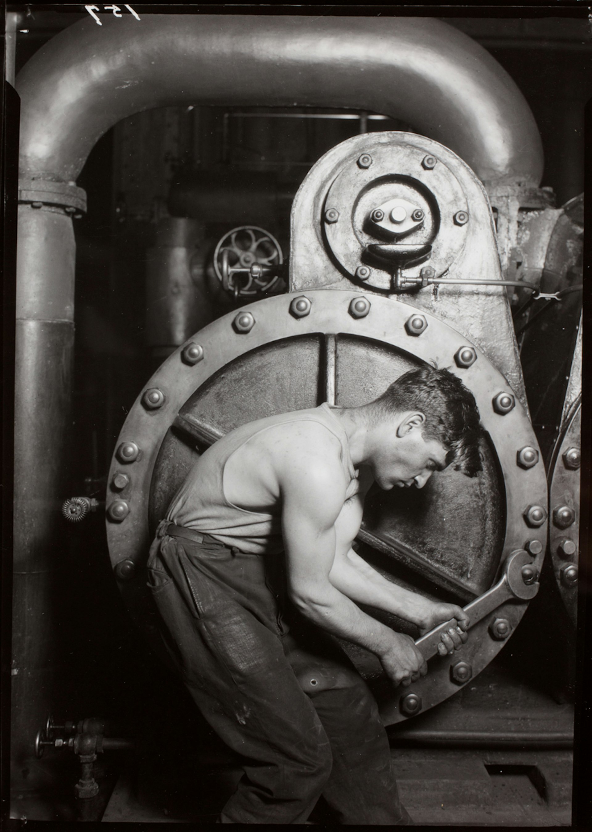 Powerhouse mechanic, 1920. Lewis W. Hine. Courtesy of George Eastman Museum, gift of the Photo League Lewis Hine Memorial Committee.