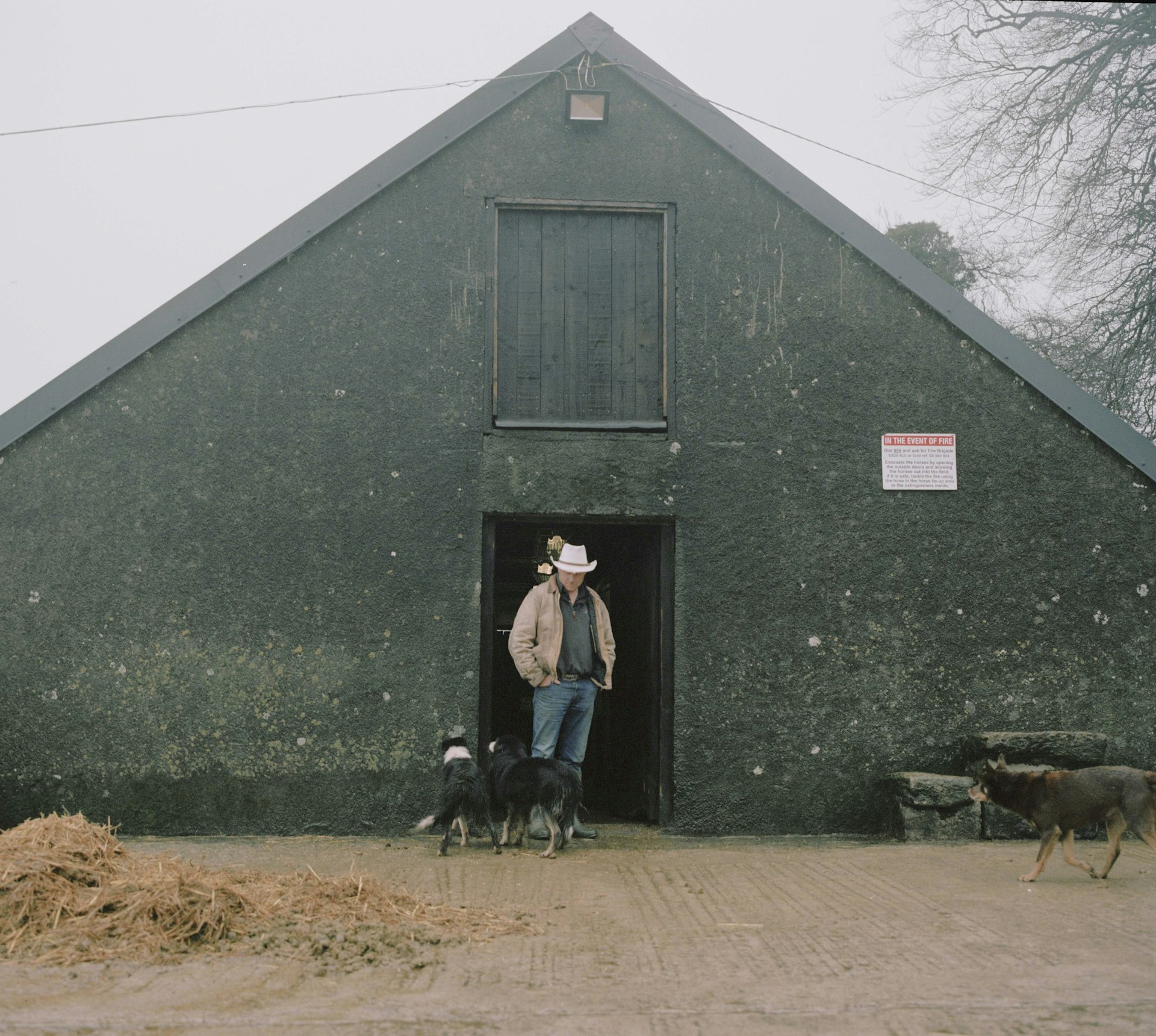 Philip Heard standing outside his barn.