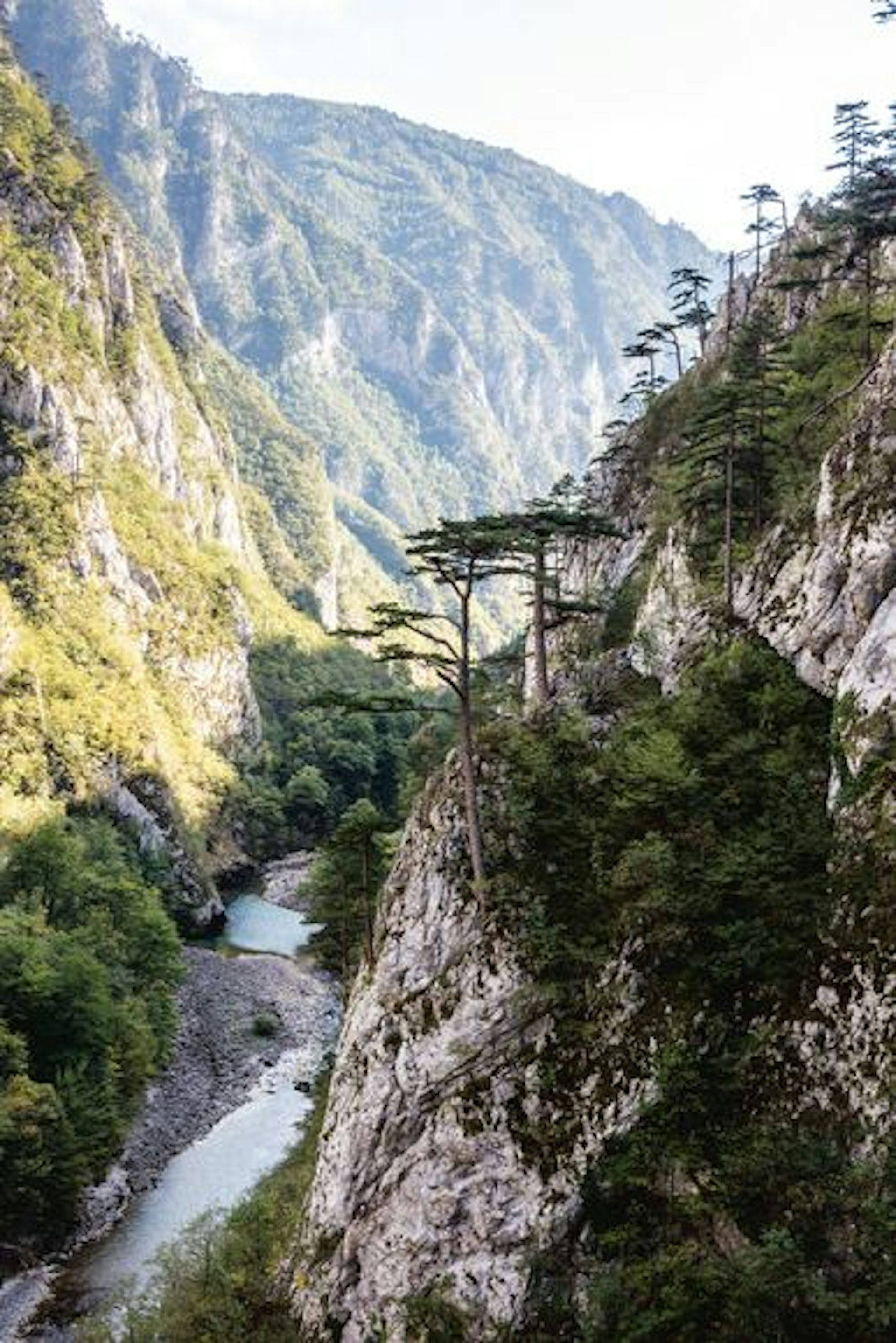 What remains of the Piva River below the Mratinje Dam in Montenegro.