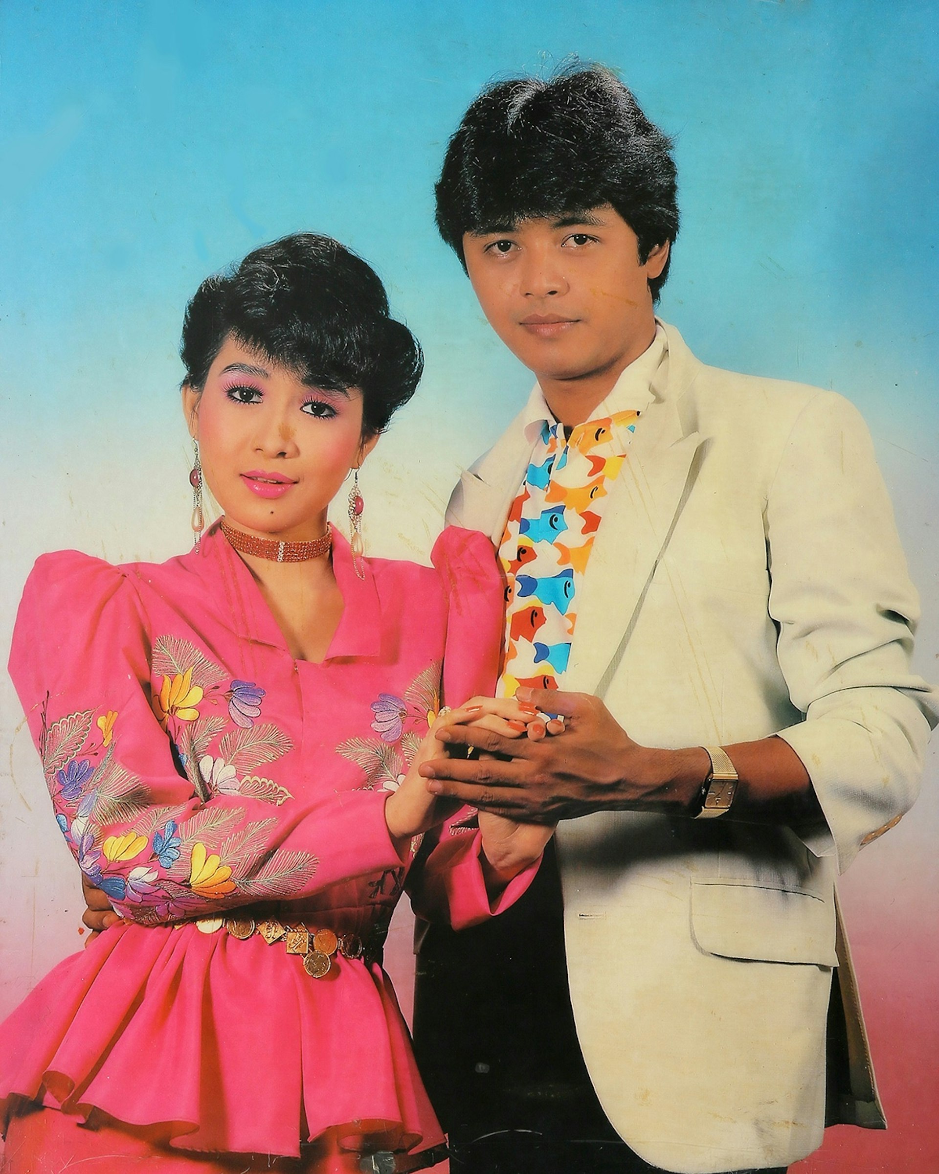 Actors Kyaw Thu & May Than Nu. Taken by U Sann Aung, USA Photo Studio, Yangon 1989/1990.