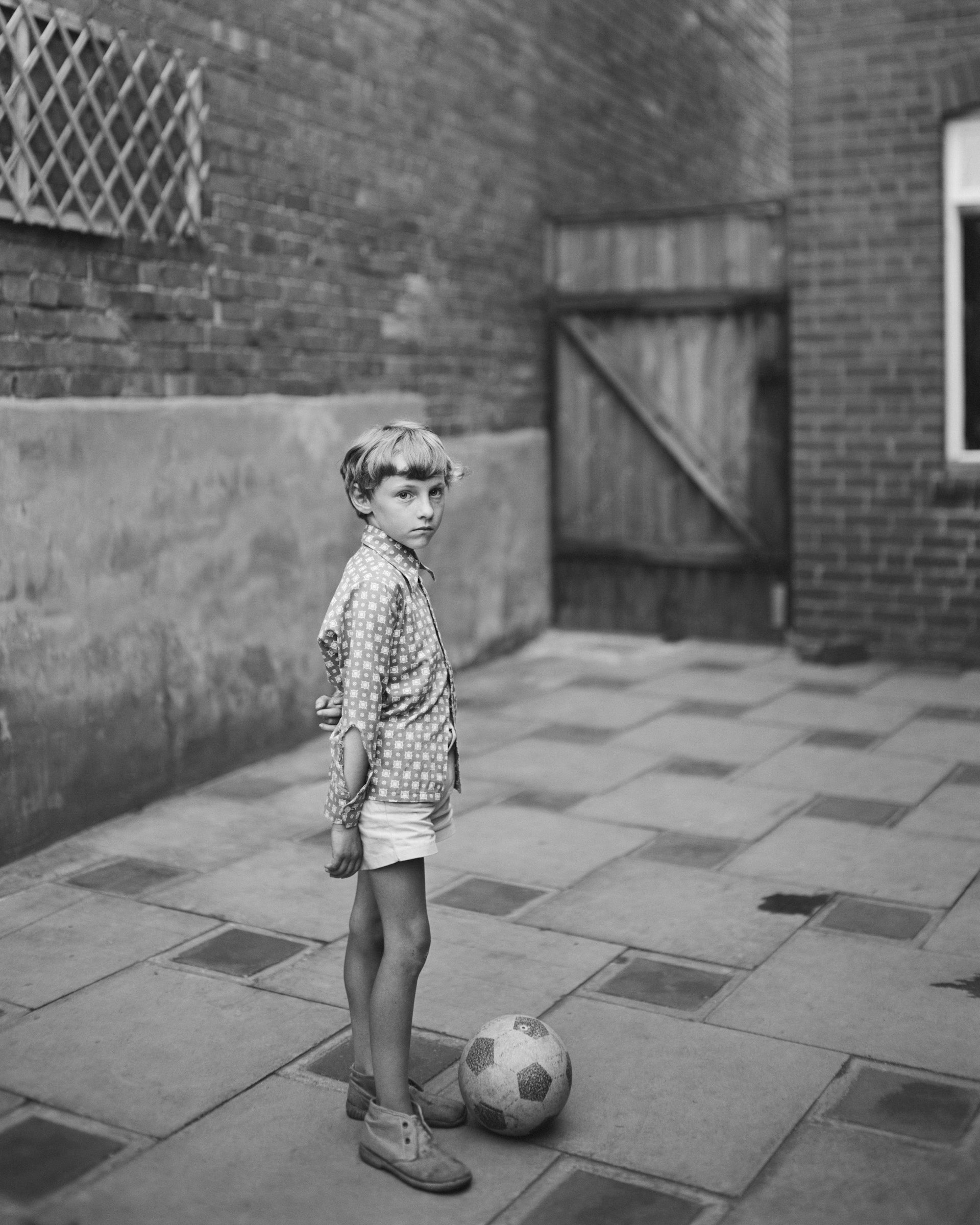 Young boy with ball, 1974