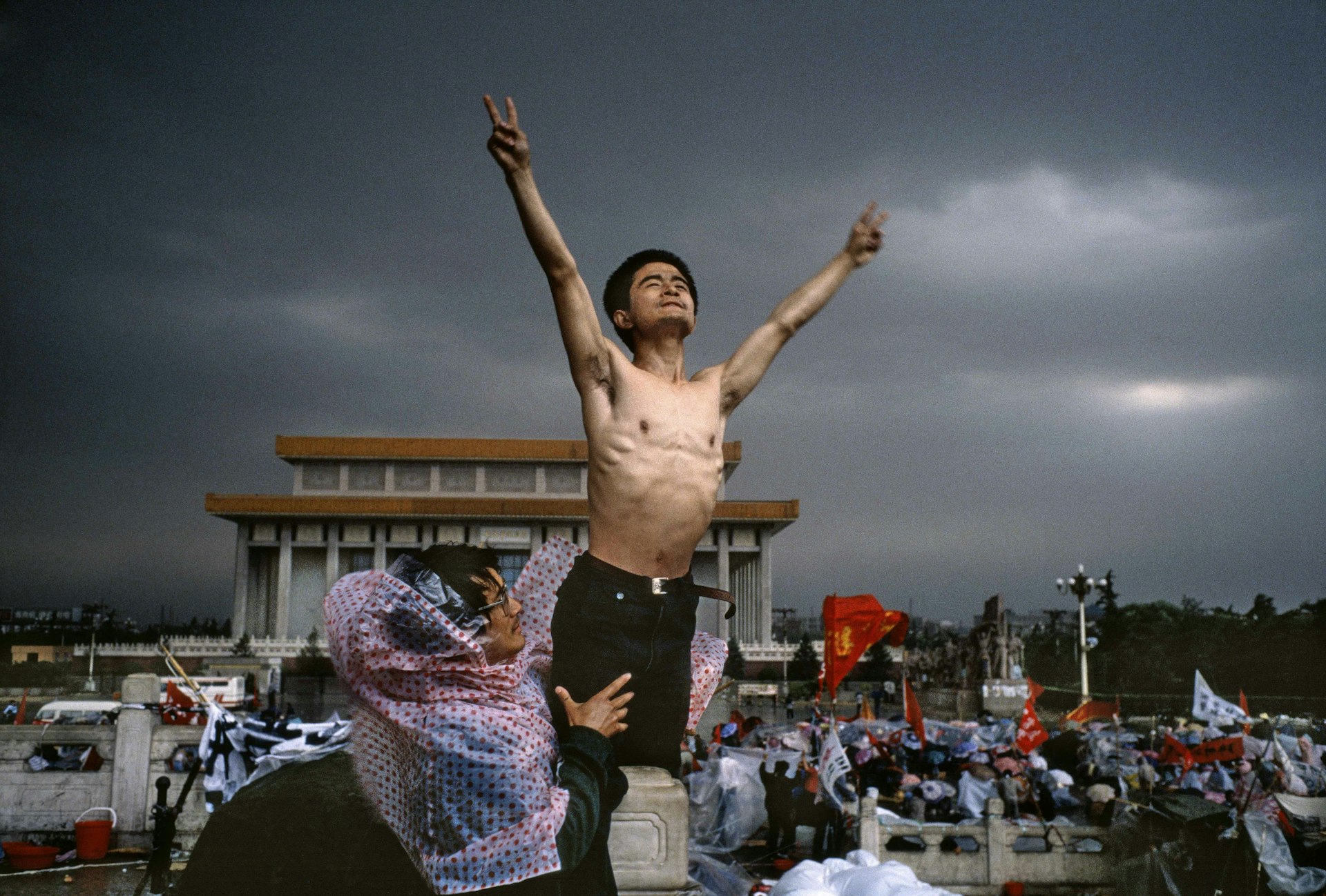 Tiananmen Square. Beijing, China. 1989 © Stuart Franklin / Magnum Photos "'Man is free, but men aren't. There are no limits to the freedom of one, there
