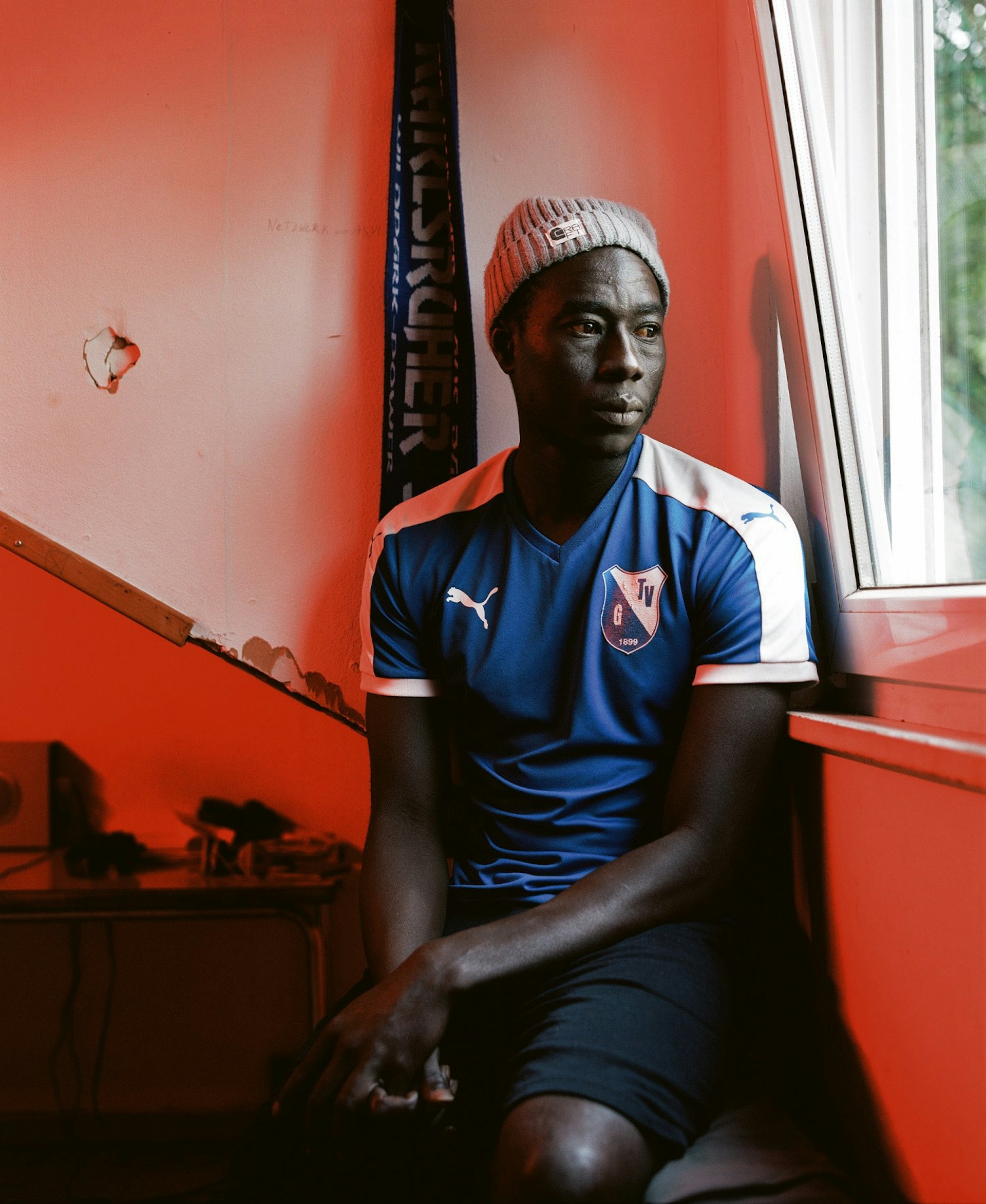 © Sibylle Fendt Mohammed Swaleh, October 2018 Mohammed dreams of a career as a footballer. Currently, he is playing on the 1st men’s team of TV Gräfenhausen refugee