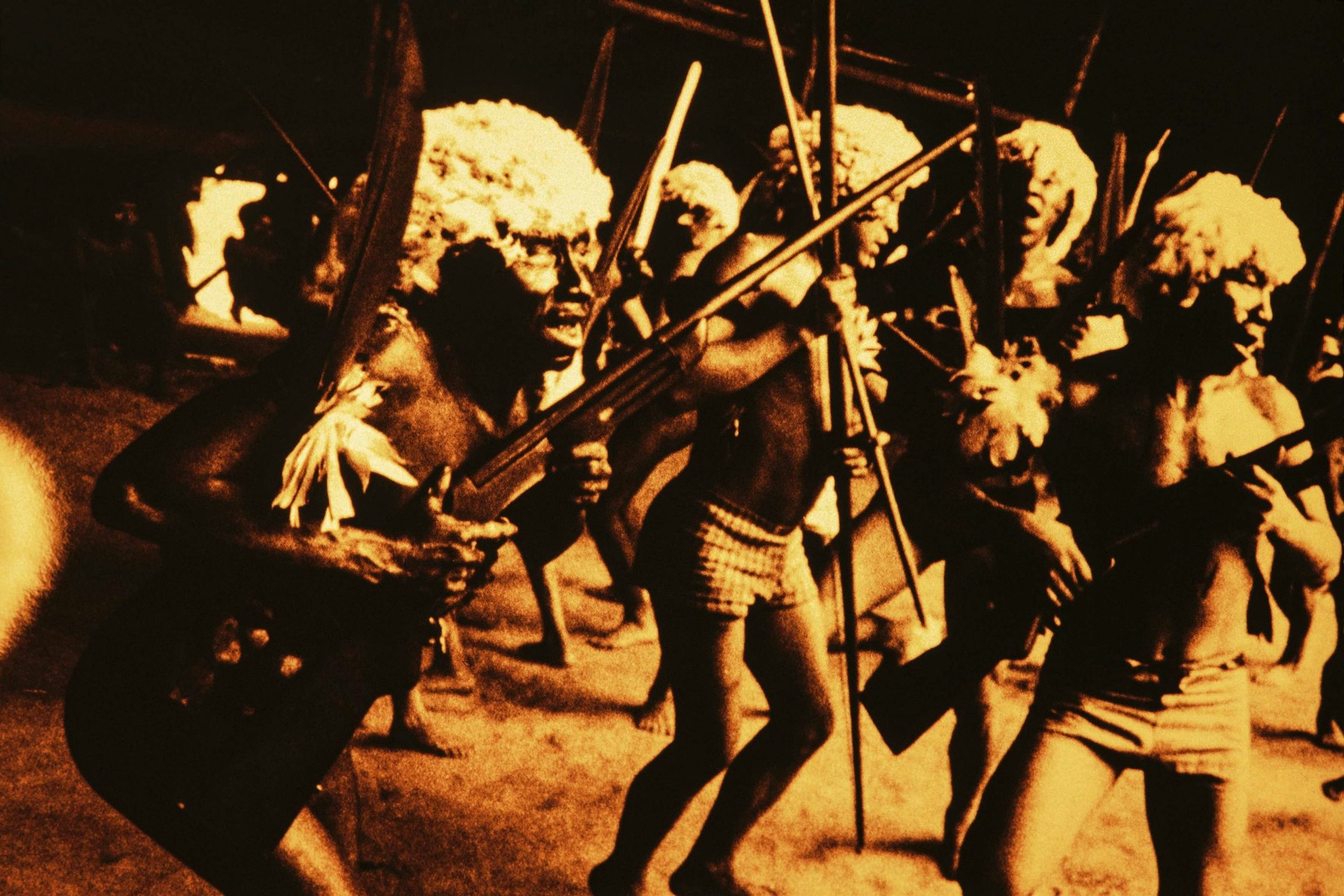 Amazon Slides from the audiovisual projection of Genocídio do Yanomami: morte do Brasil, 1989-2018.
