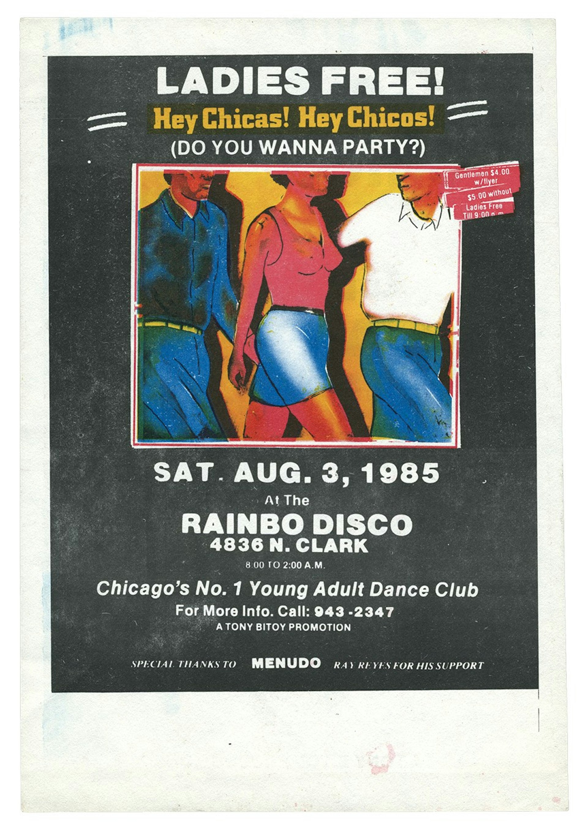 Chicago 1980s club flyers